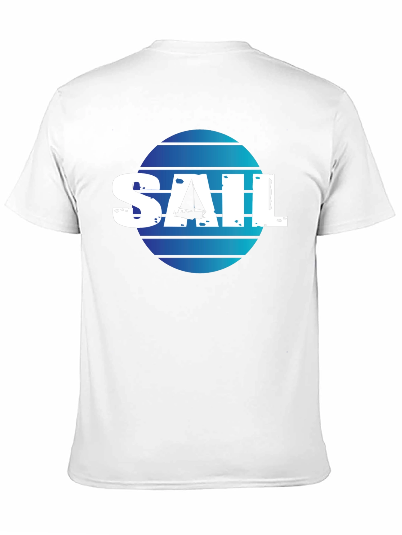 Sailboat Graphic Tee - Black Cotton T-Shirt
