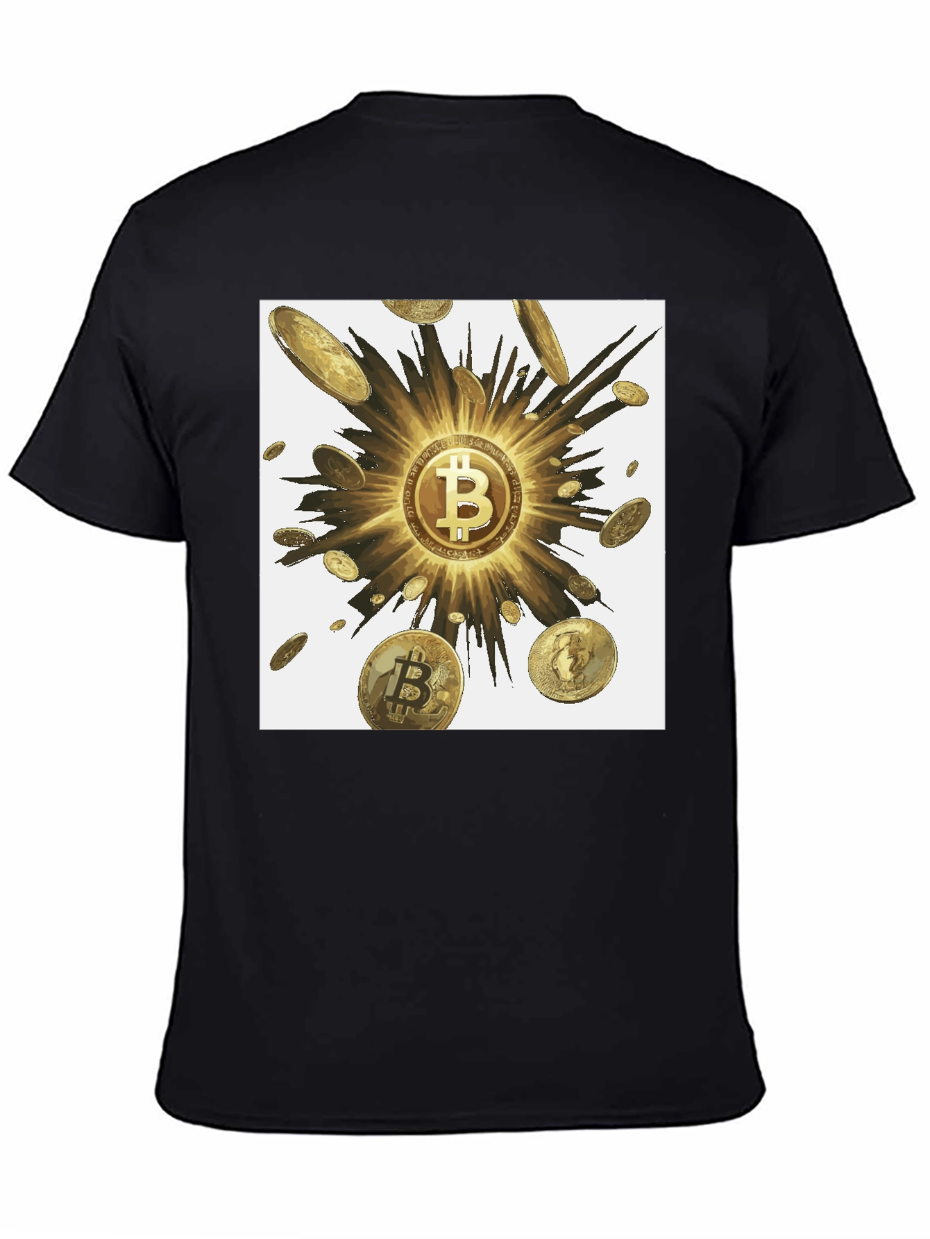 Bitcoin Burst Graphic T-Shirt - Black Crypto Tee