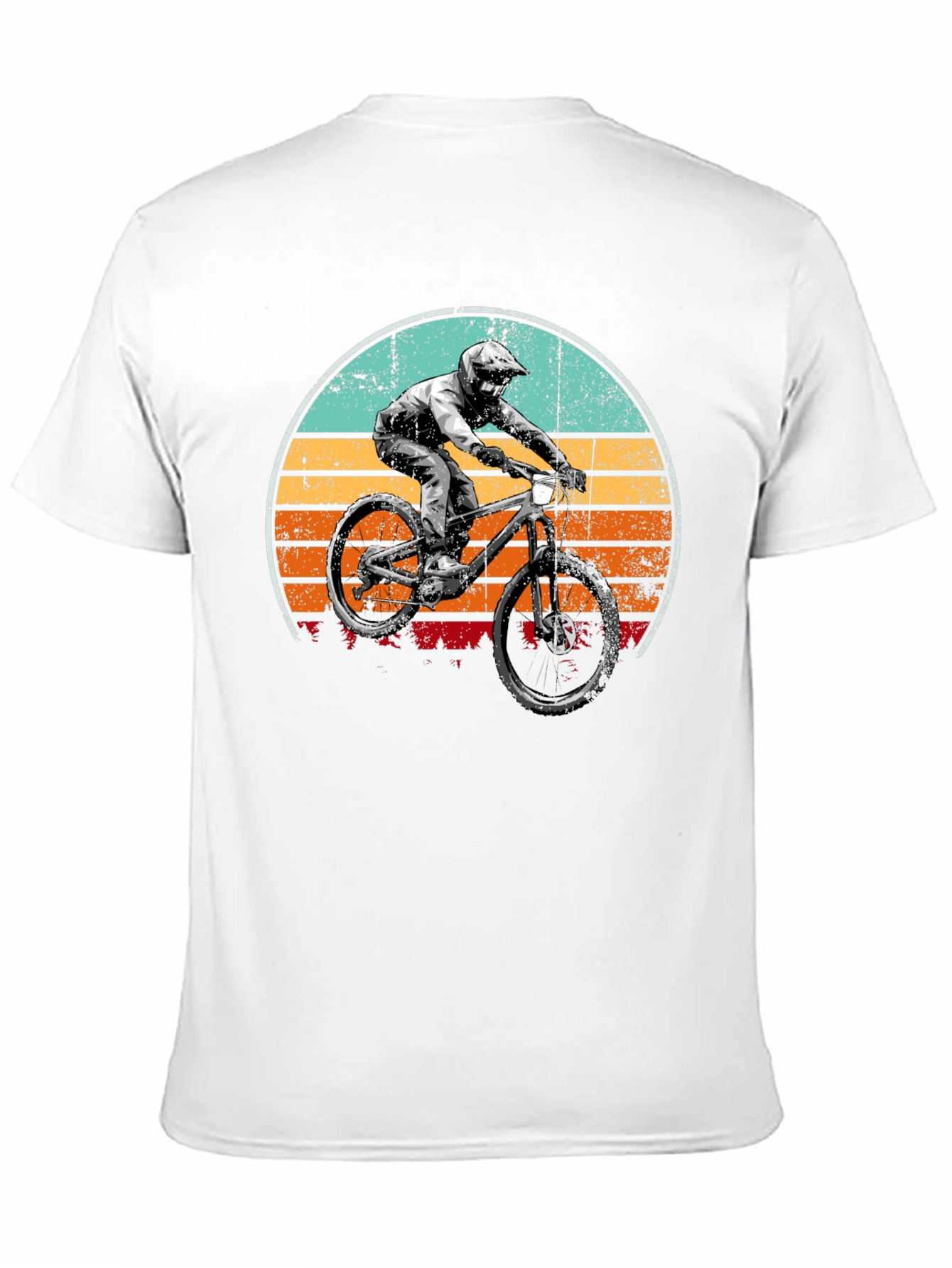 Mountain Bike Sunset Graphic T-Shirt