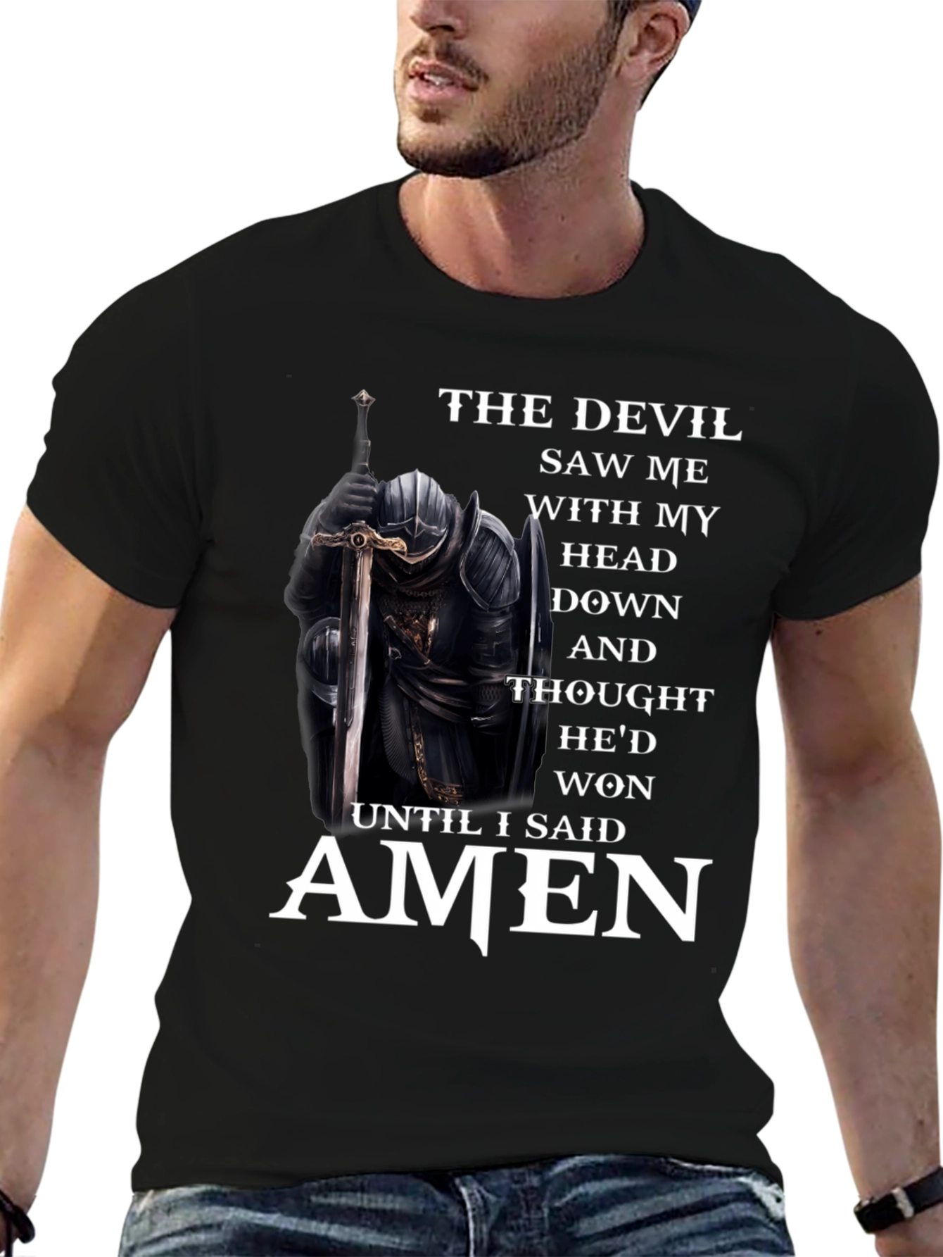 The Devil Saw Me T-Shirt - Knightly Faith