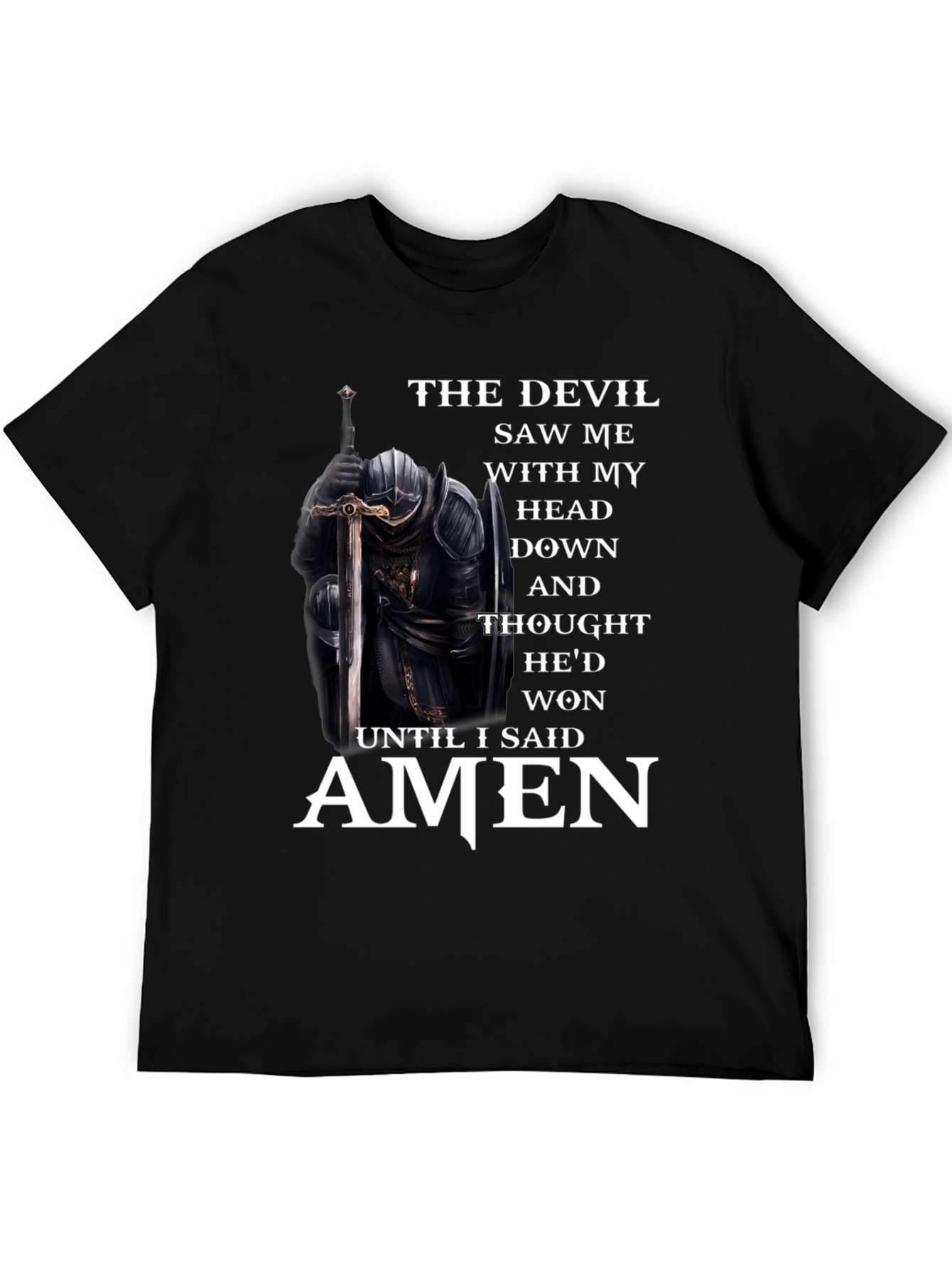 The Devil Saw Me T-Shirt - Knightly Faith