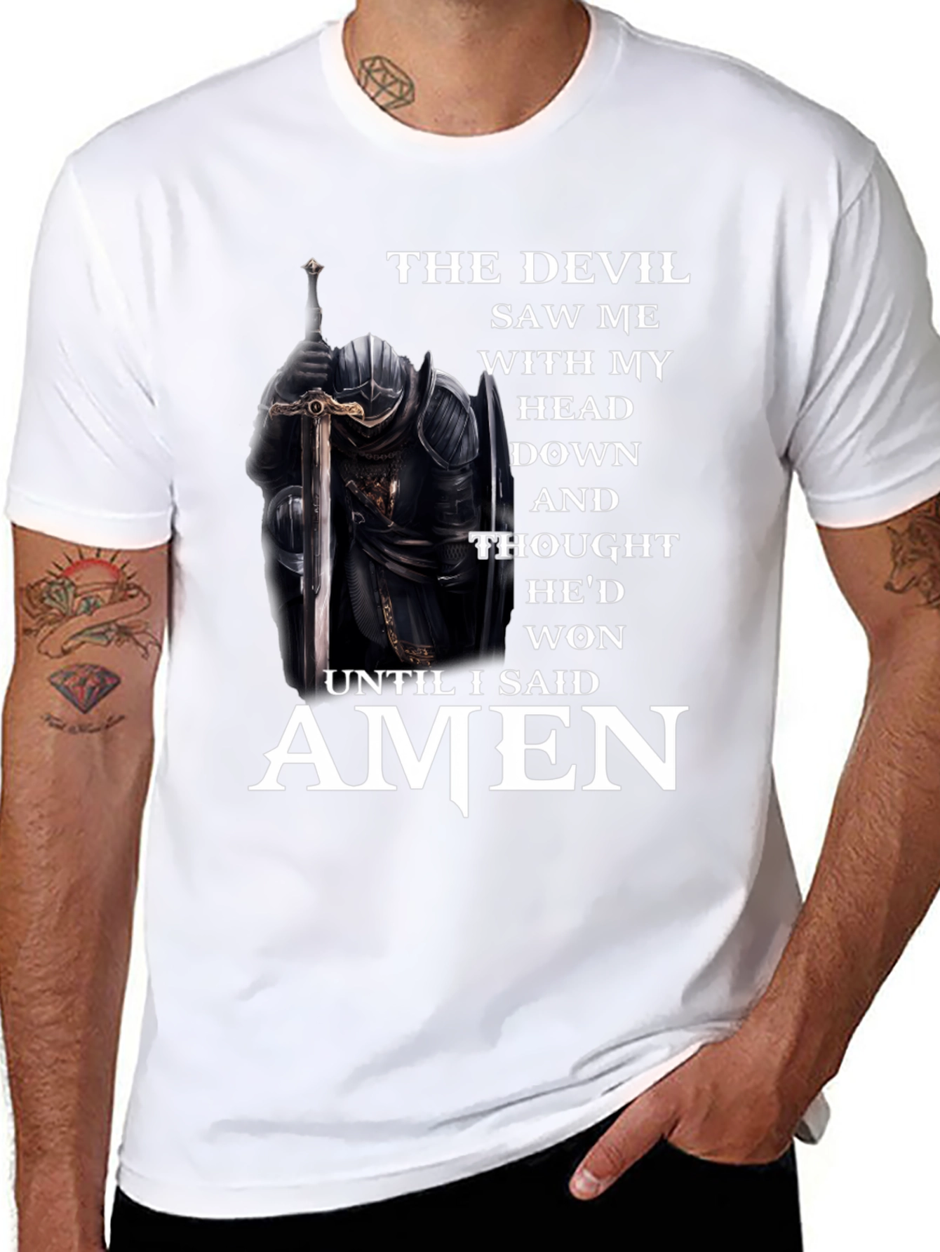 The Devil Saw Me T-Shirt - Knightly Faith