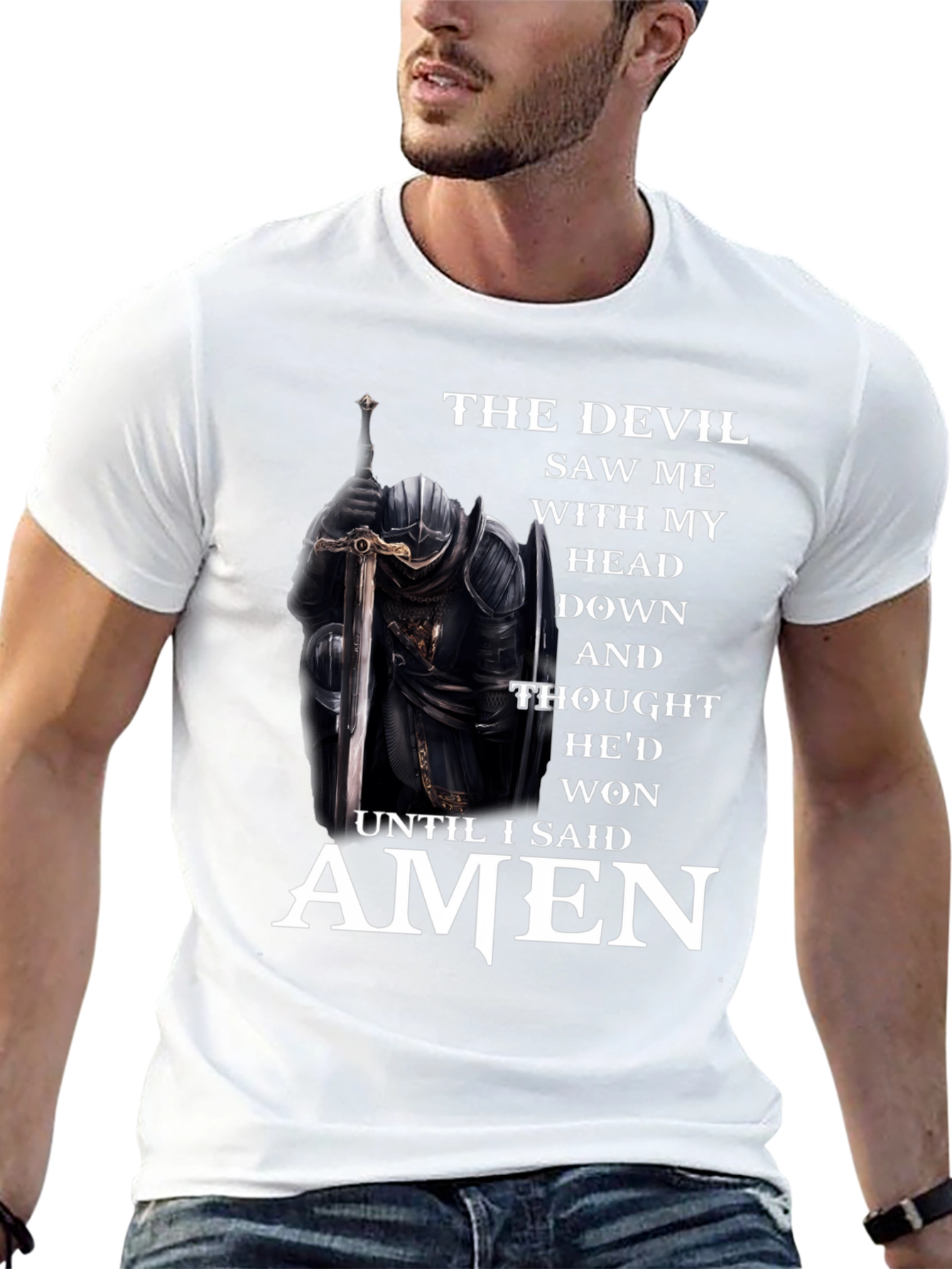 The Devil Saw Me T-Shirt - Knightly Faith