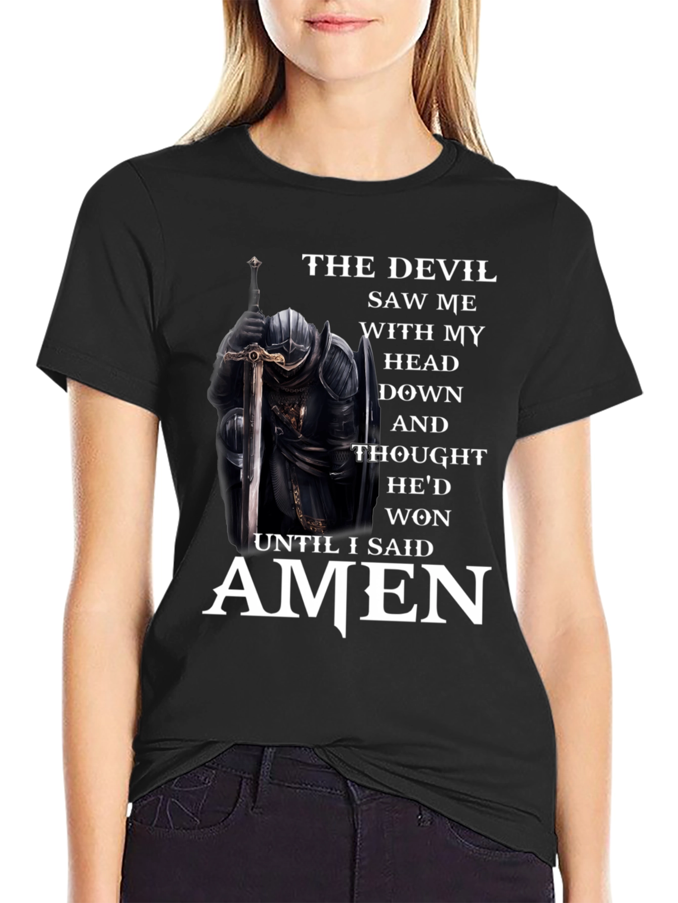 The Devil Saw Me T-Shirt - Knightly Faith