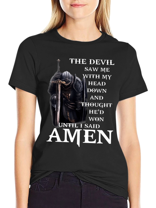 The Devil Saw Me T-Shirt - Knightly Faith