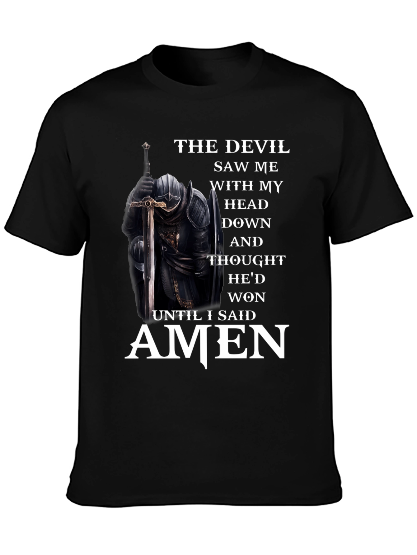 The Devil Saw Me T-Shirt - Knightly Faith