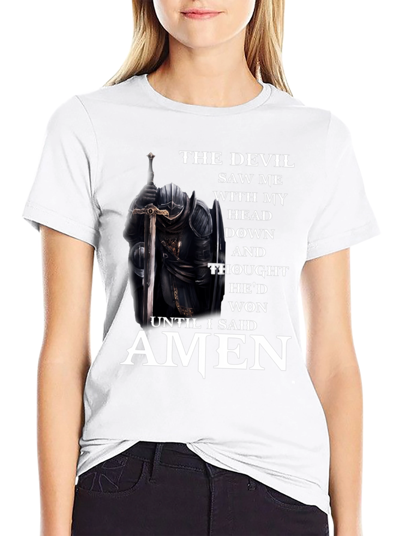 The Devil Saw Me T-Shirt - Knightly Faith