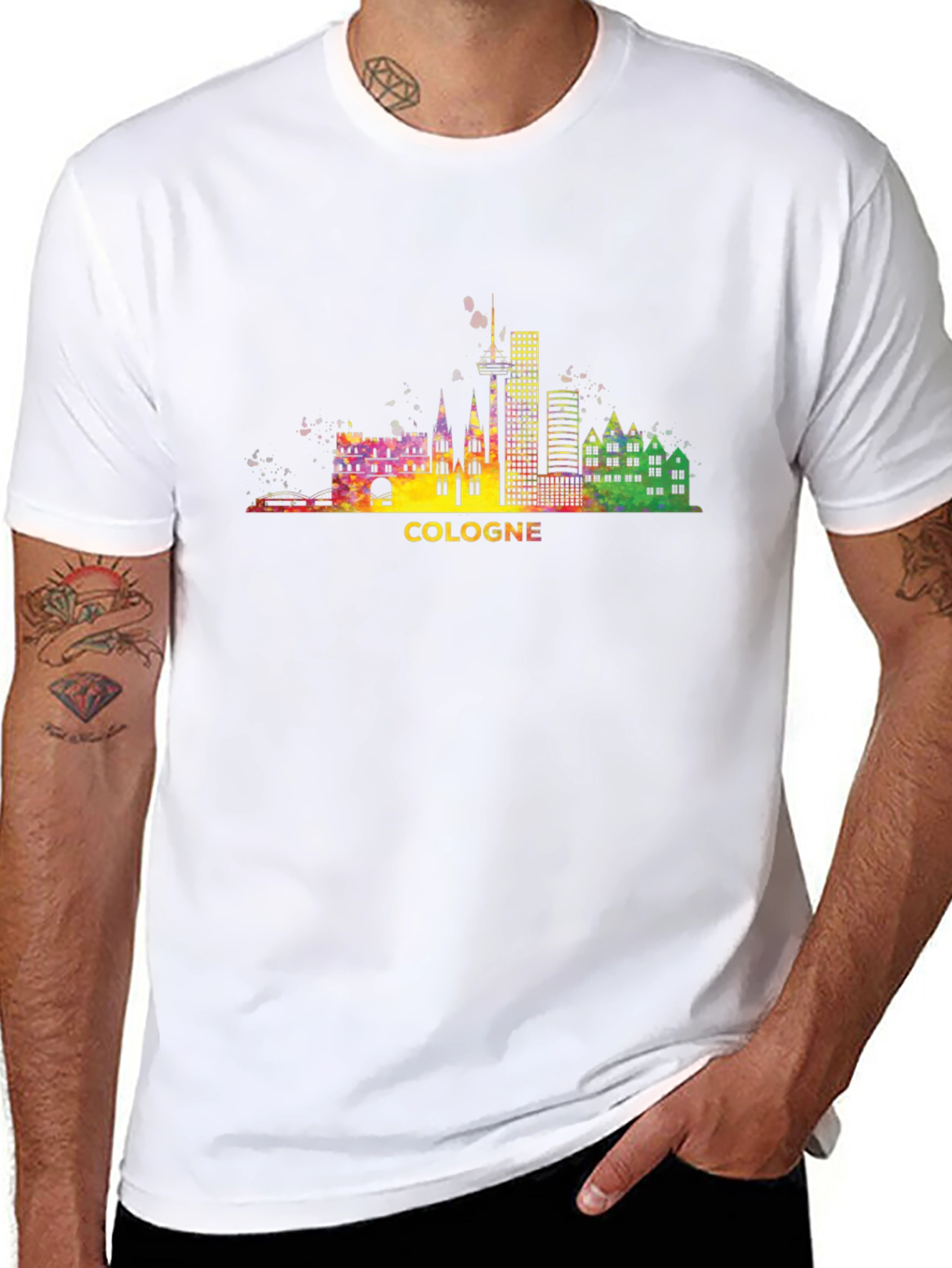 Cologne Germany Skyline T-Shirt - Vibrant Cityscape Design