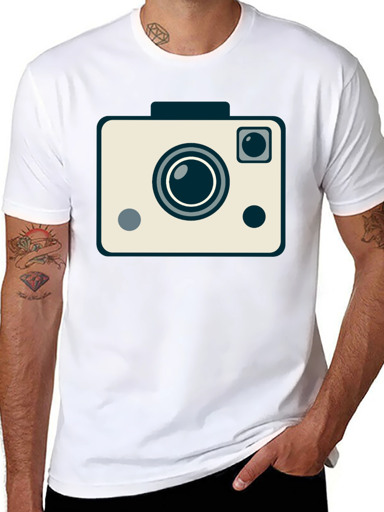Retro Camera Graphic Tee - Classic Photographer Style Shirt