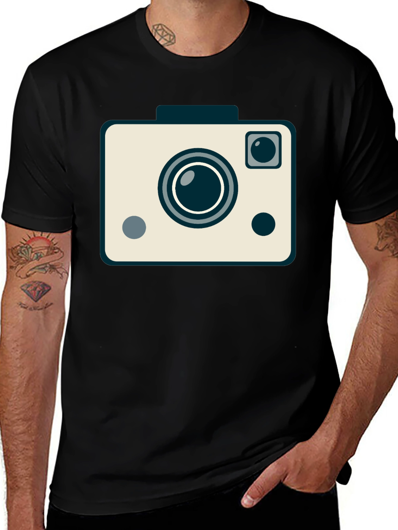 Retro Camera Graphic Tee - Classic Photographer Style Shirt
