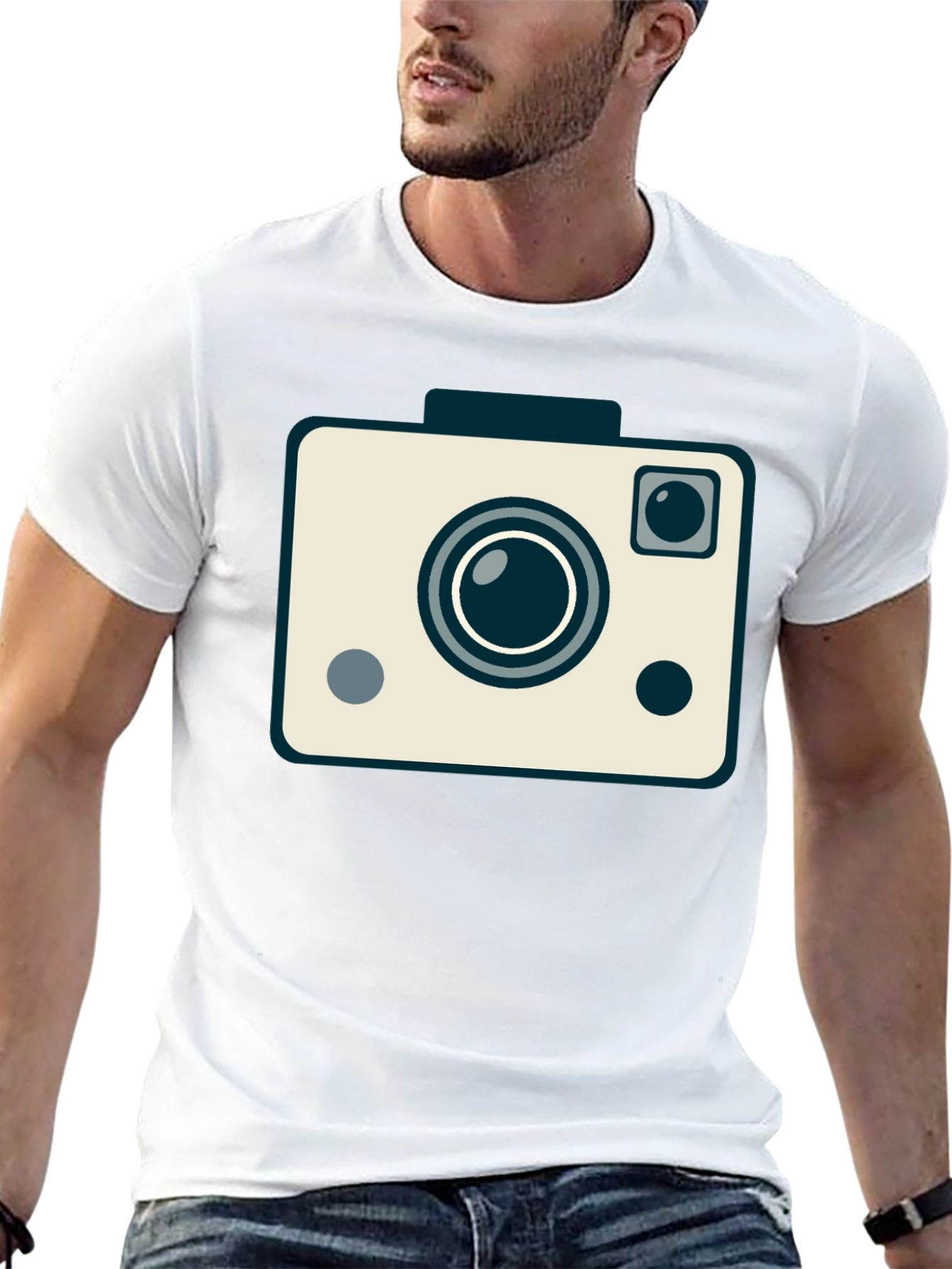 Retro Camera Graphic Tee - Classic Photographer Style Shirt