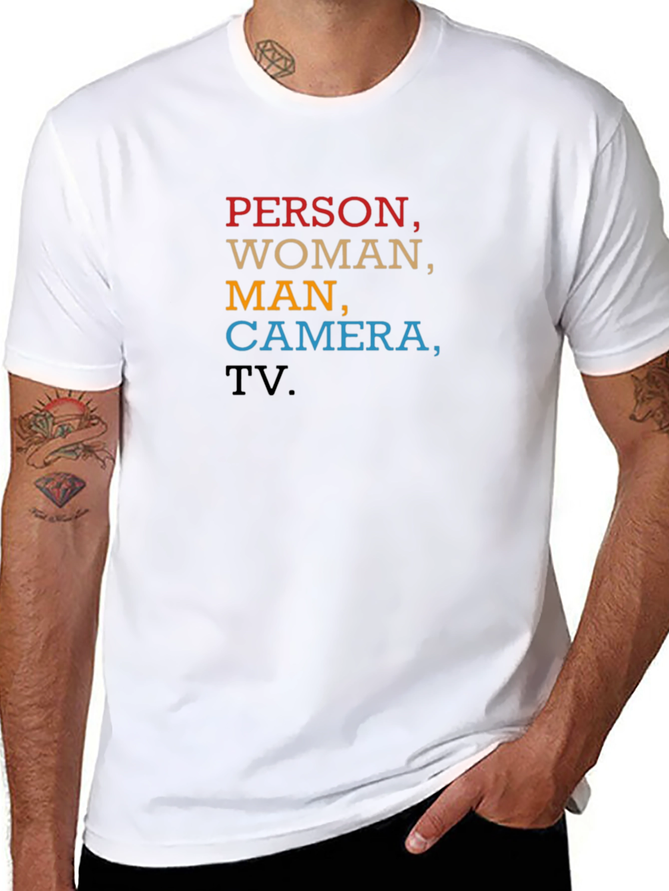 Person Woman Man Camera TV T-Shirt