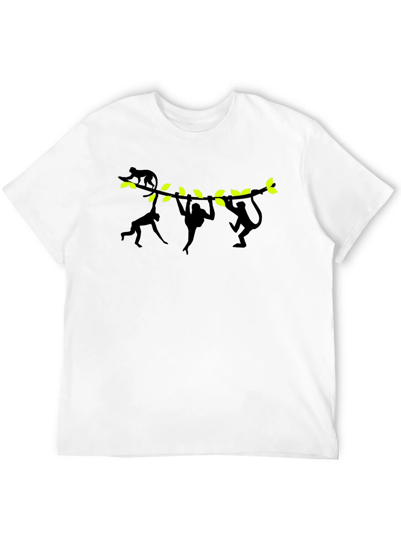 Monkeying Around Black Graphic T-Shirt