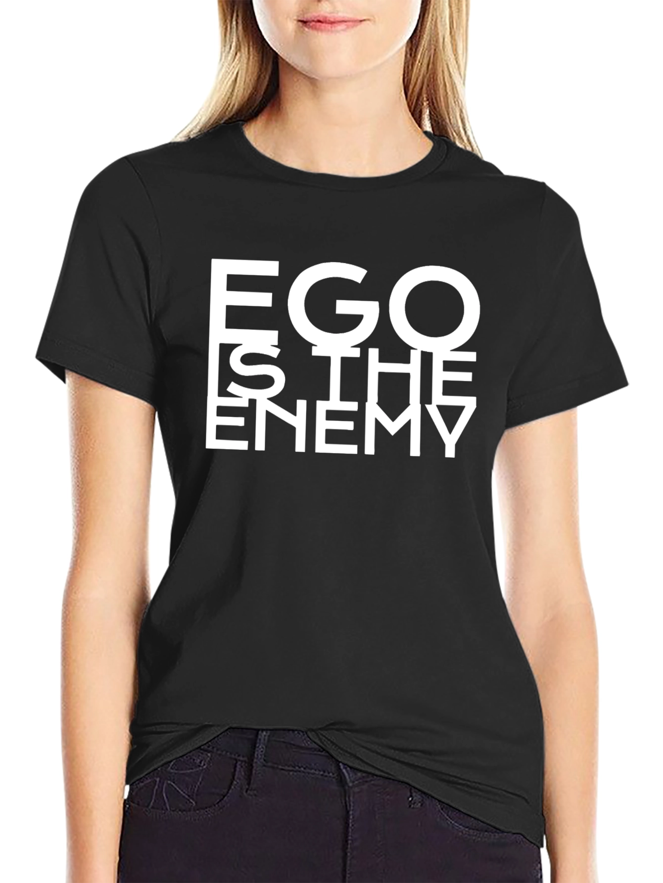 Ego Is The Enemy Graphic T-Shirt - Black