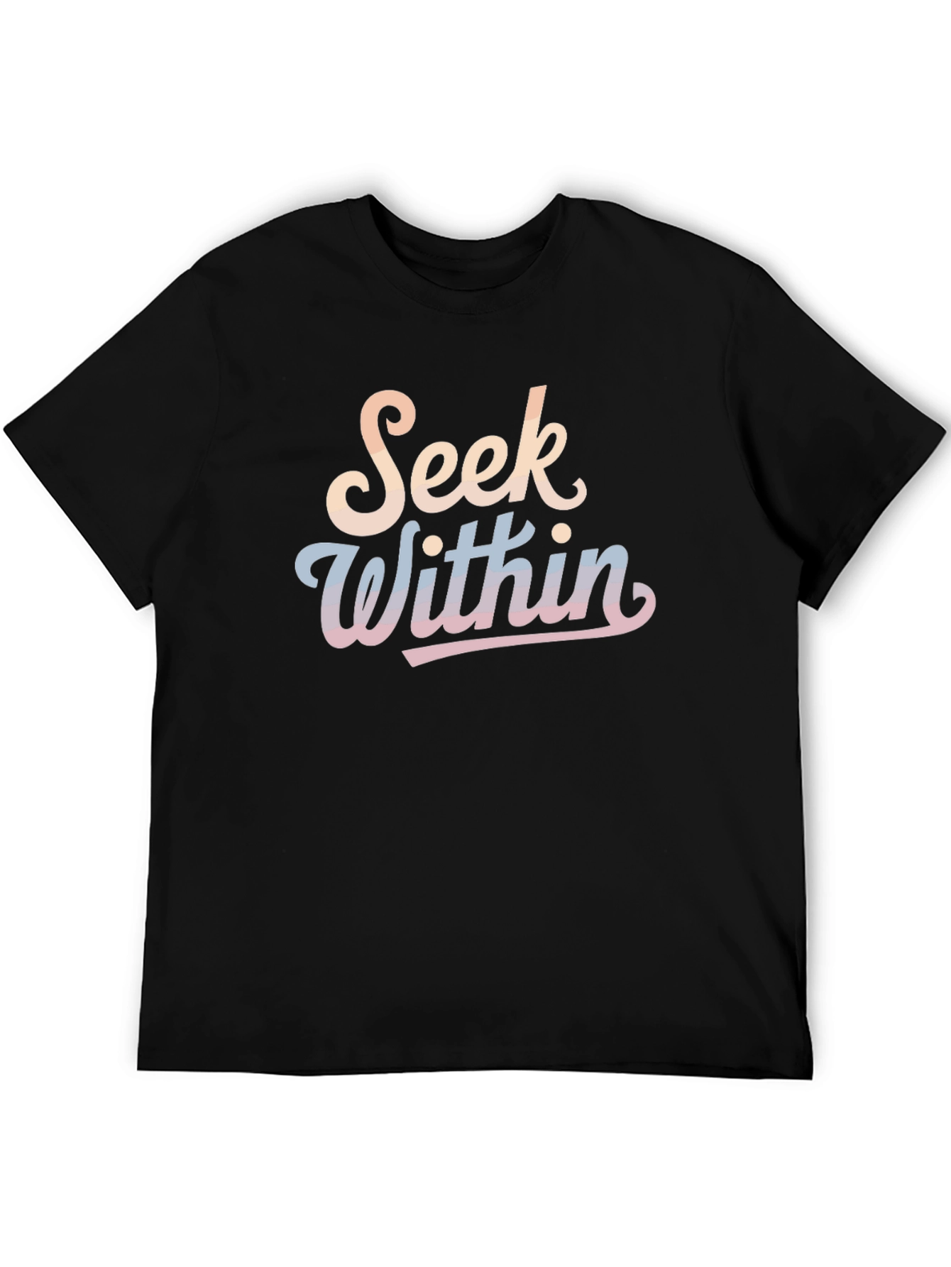 Seek Within Graphic T-Shirt - Black Crew Neck Tee