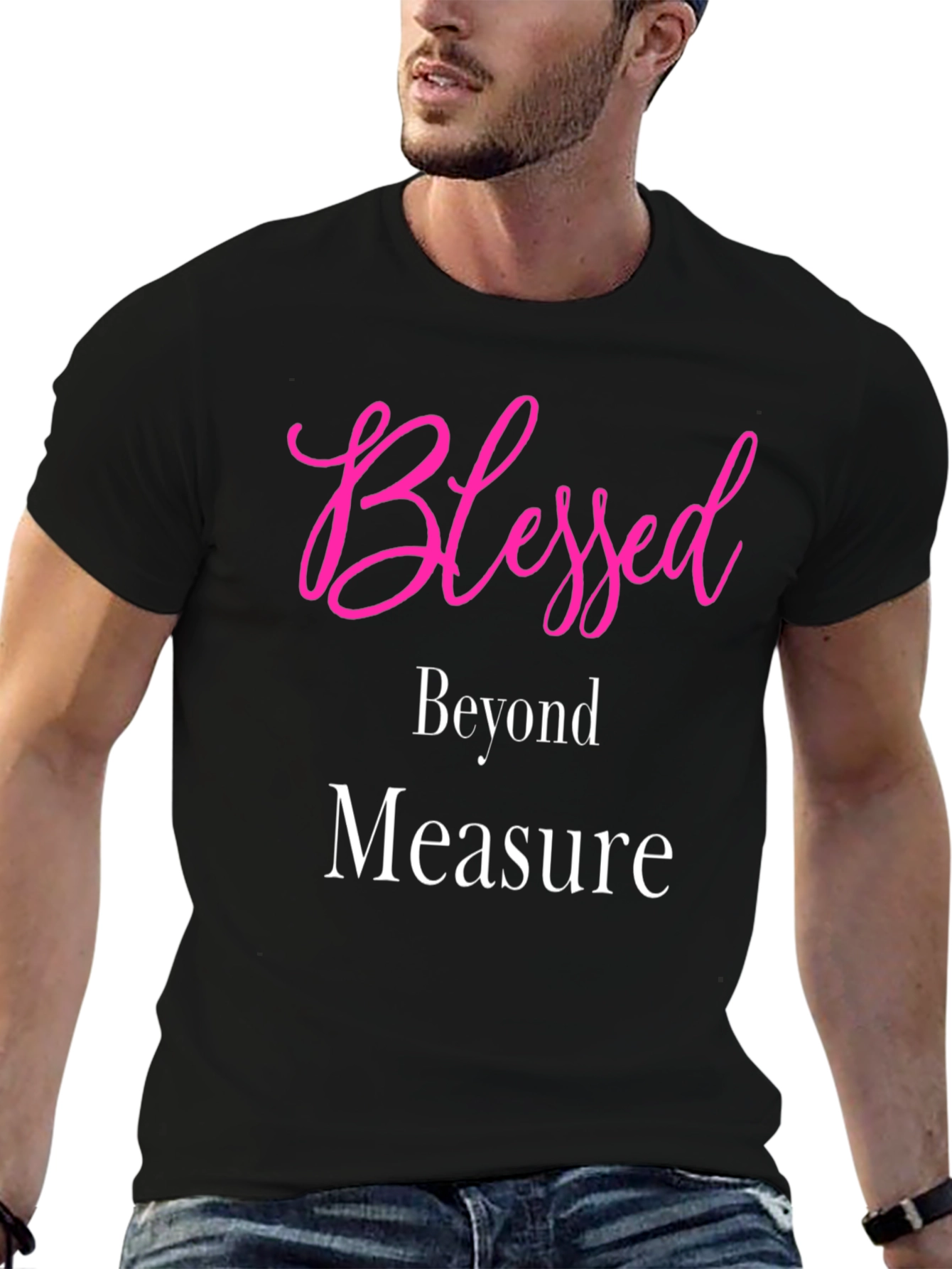Blessed Beyond Measure Graphic Tee - Stylish Black T-Shirt