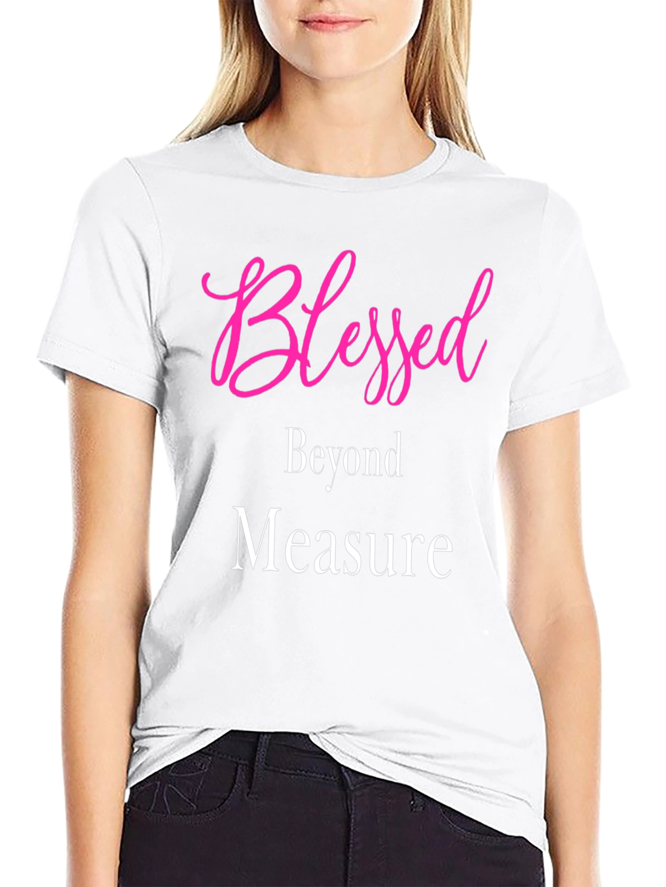 Blessed Beyond Measure Graphic Tee - Stylish Black T-Shirt
