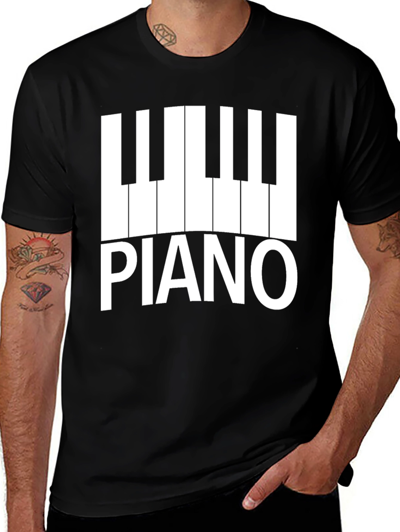 Piano Keyboard T-Shirt - Music Lover Tee