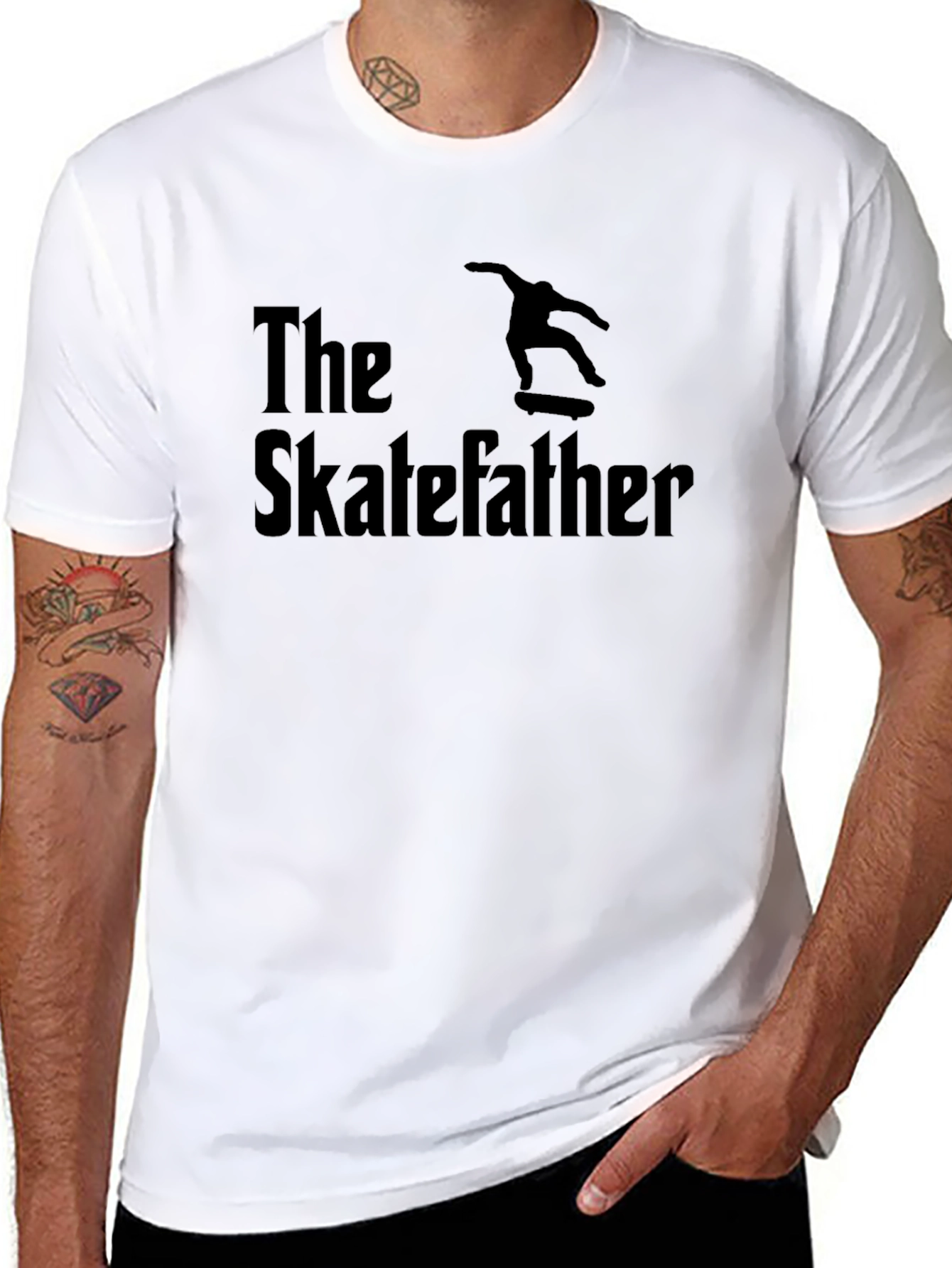 The Skatefather Black Graphic T-Shirt