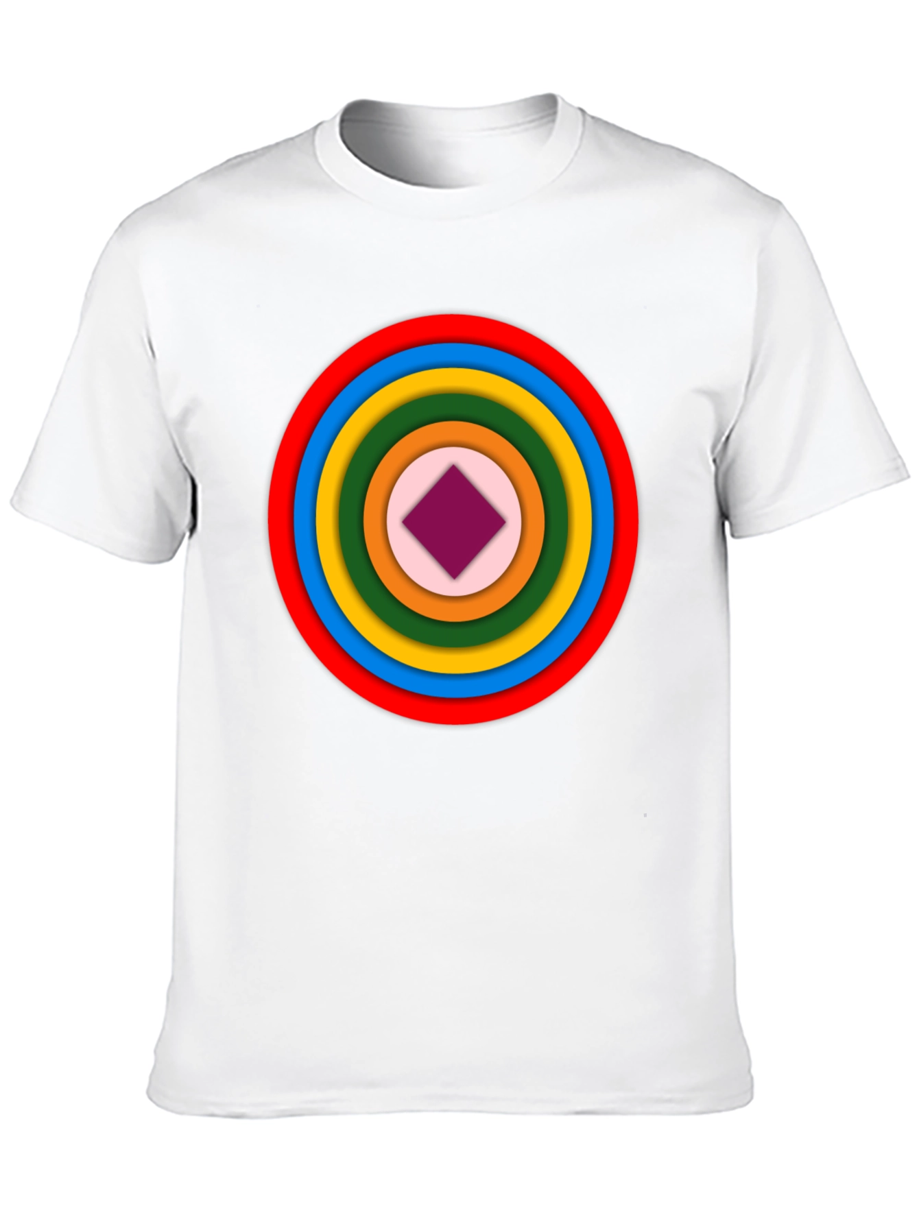 Geometric Circle Graphic Tee - Modern Style