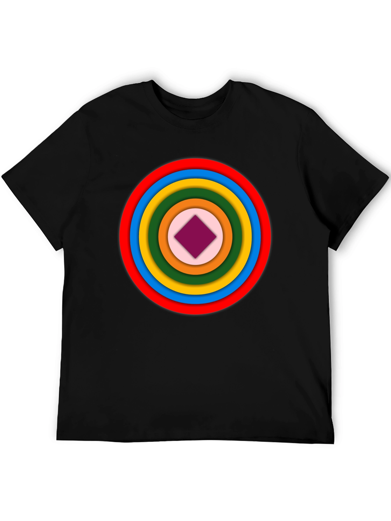 Geometric Circle Graphic Tee - Modern Style