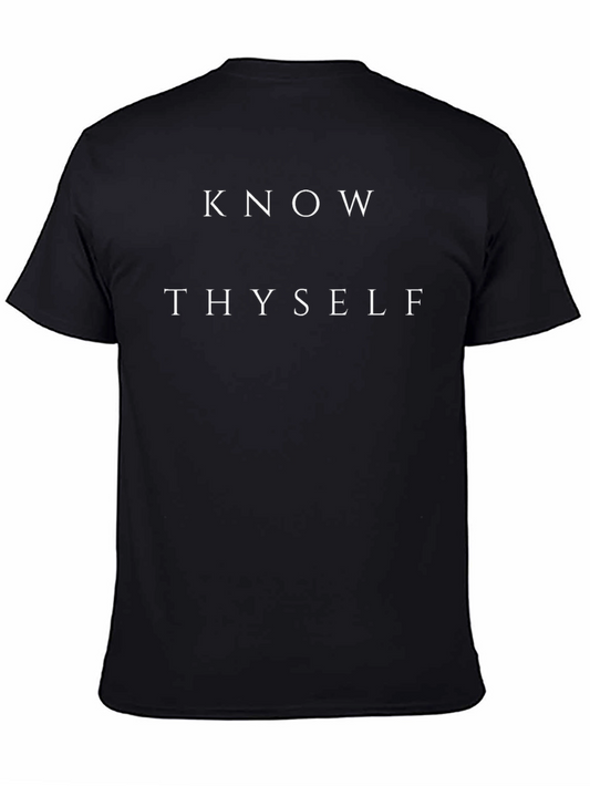 Know Thyself Black Graphic T-Shirt