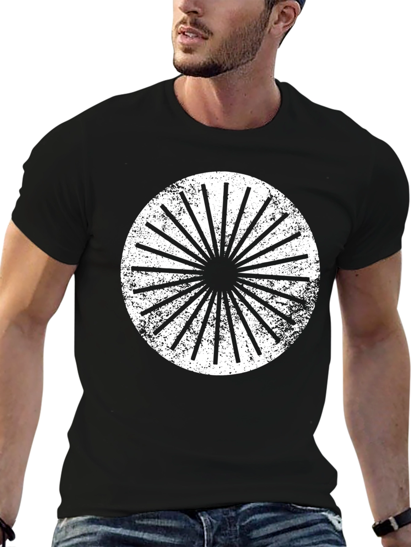 Distressed Sunburst Graphic Tee