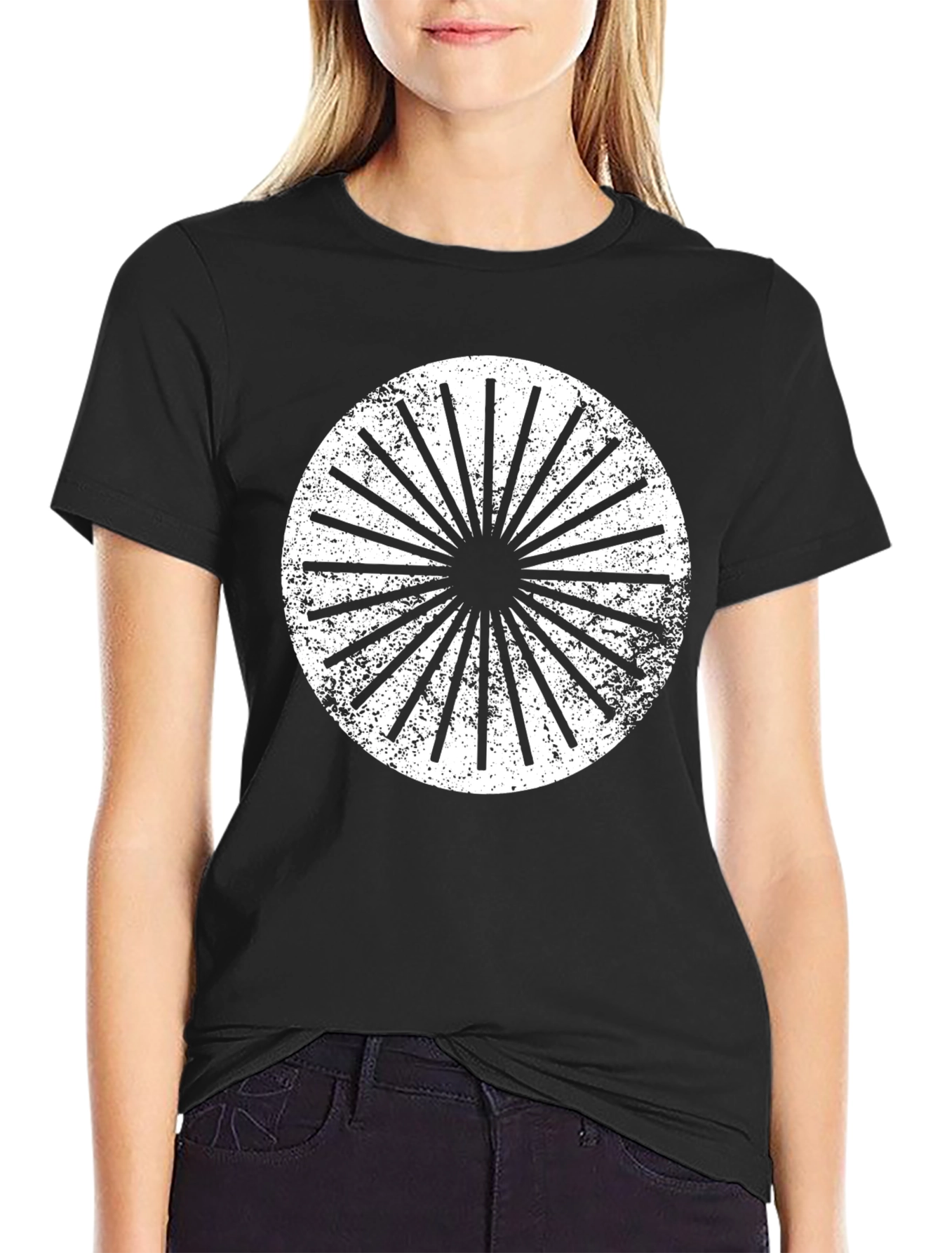 Distressed Sunburst Graphic Tee