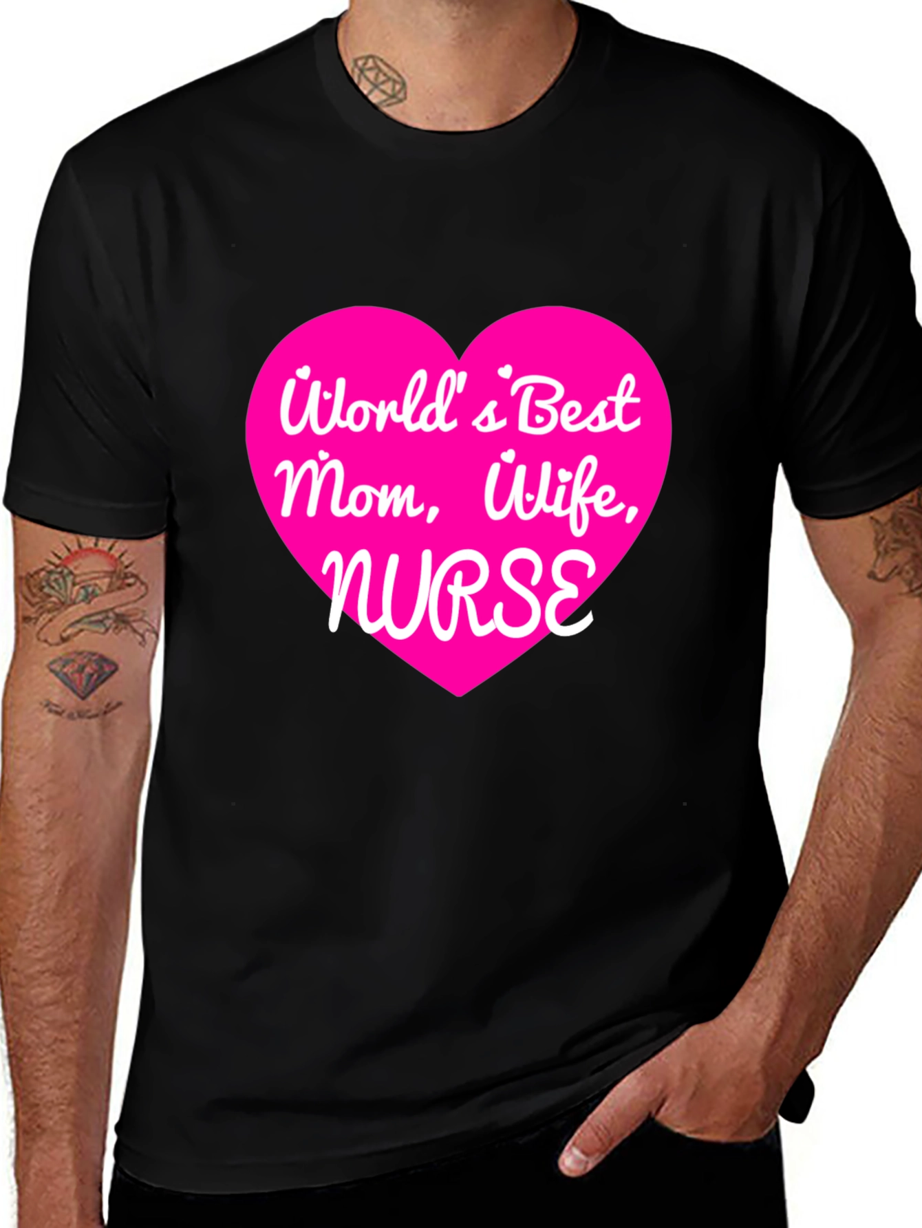 Worlds Best Mom Wife Nurse T-Shirt