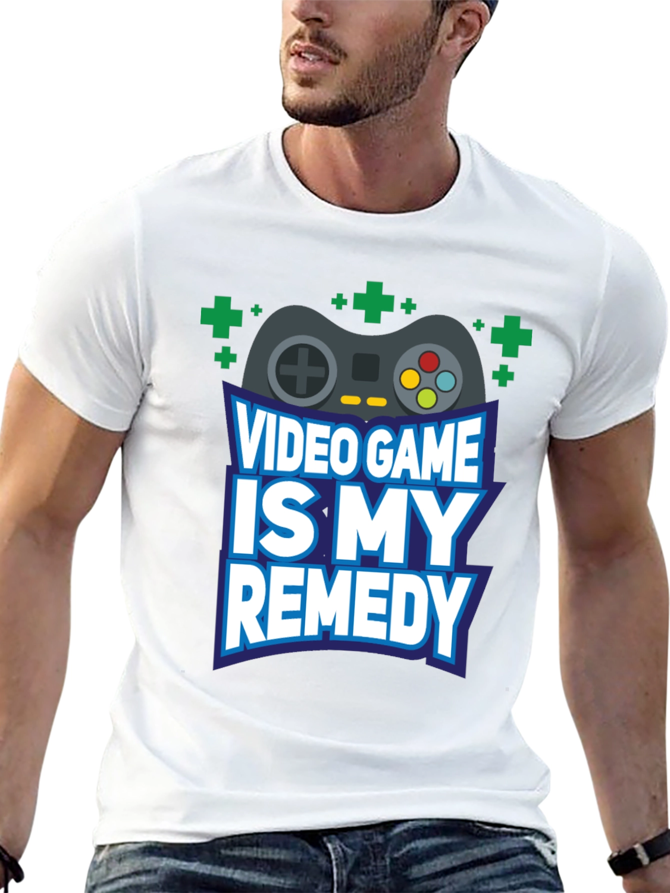 Video Game Remedy Black Graphic Tee