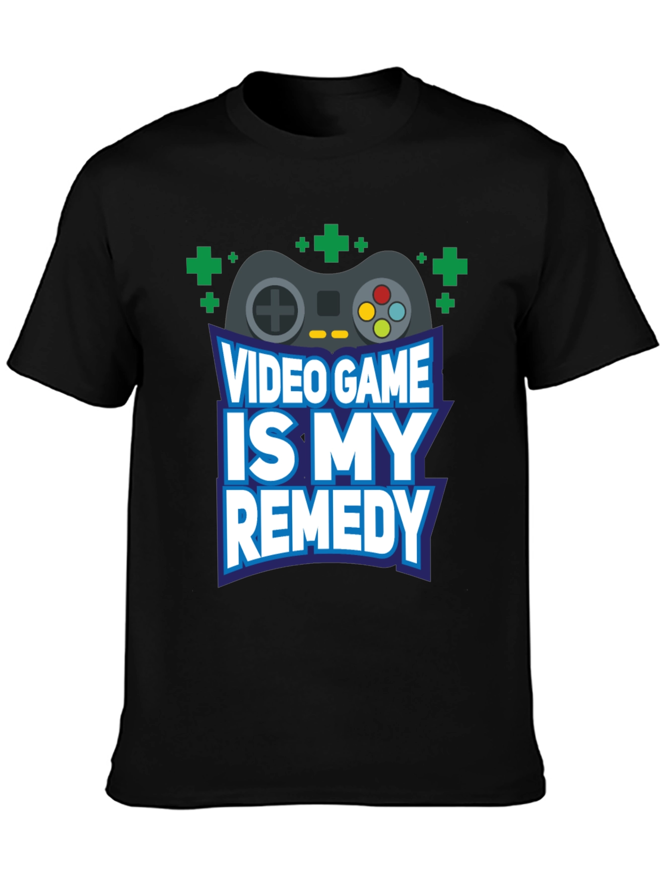 Video Game Remedy Black Graphic Tee