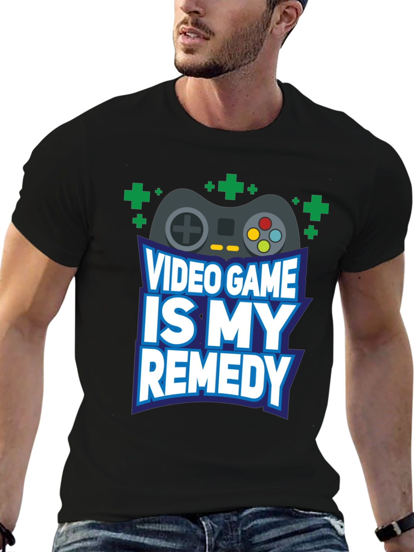 Video Game Remedy Black Graphic Tee