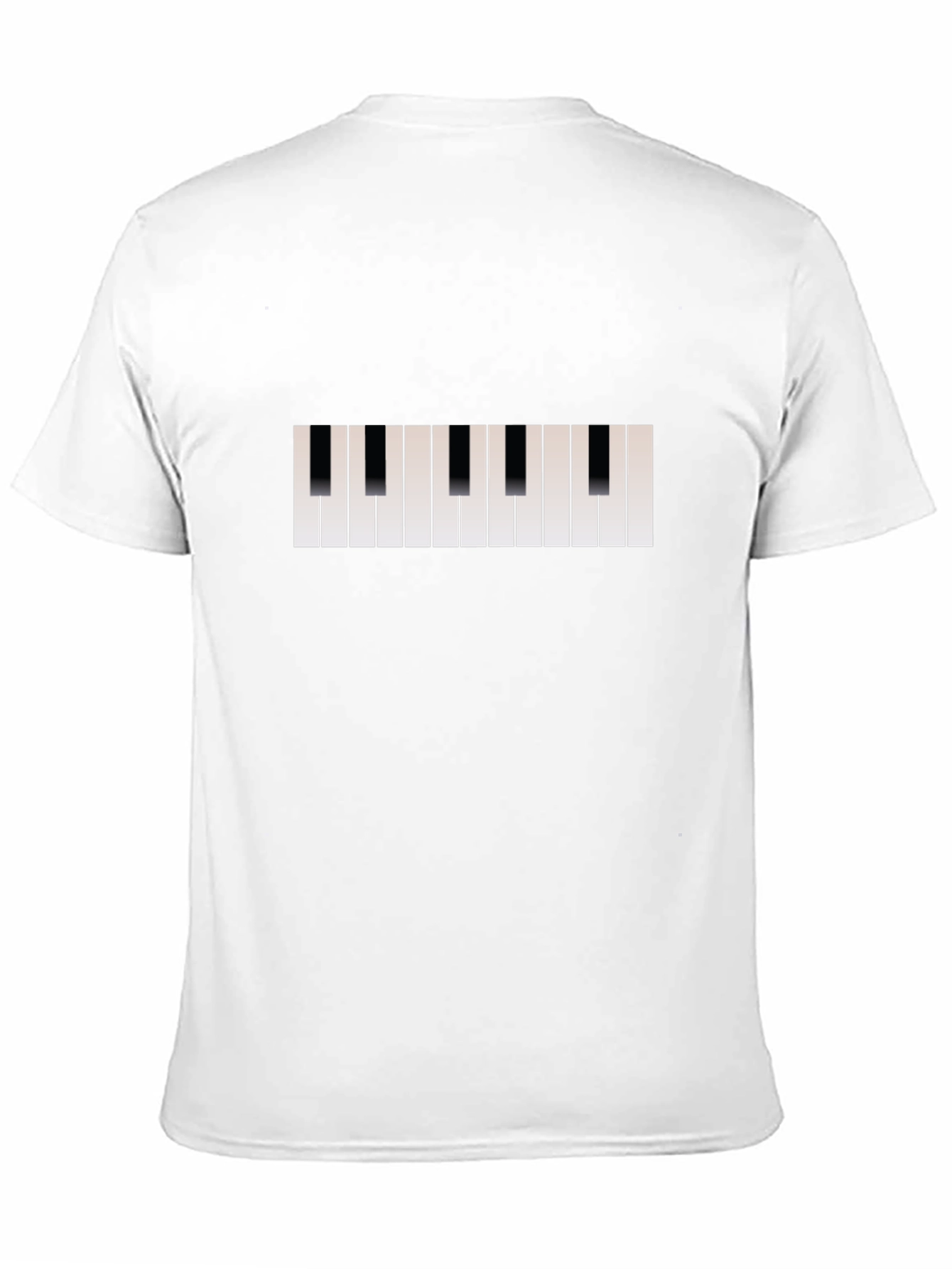 Piano Keys T-Shirt - Black Cotton Musical Tee