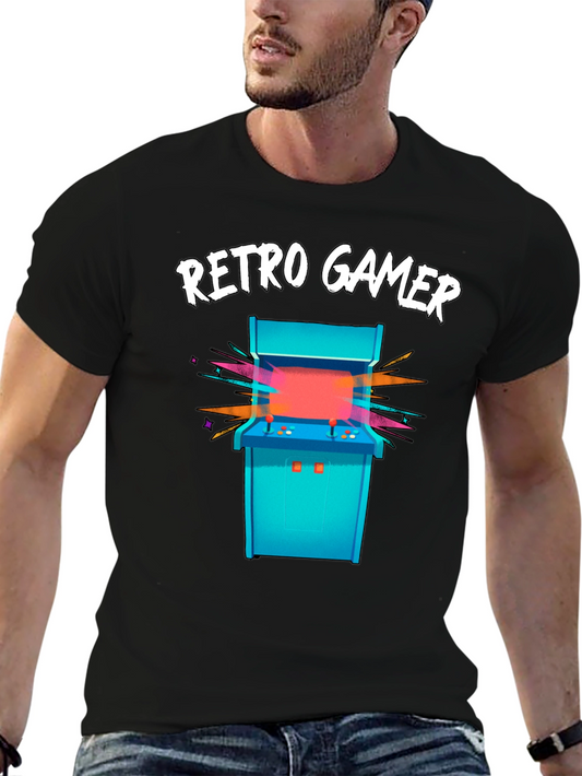 Retro Gamer Arcade T-Shirt - Black