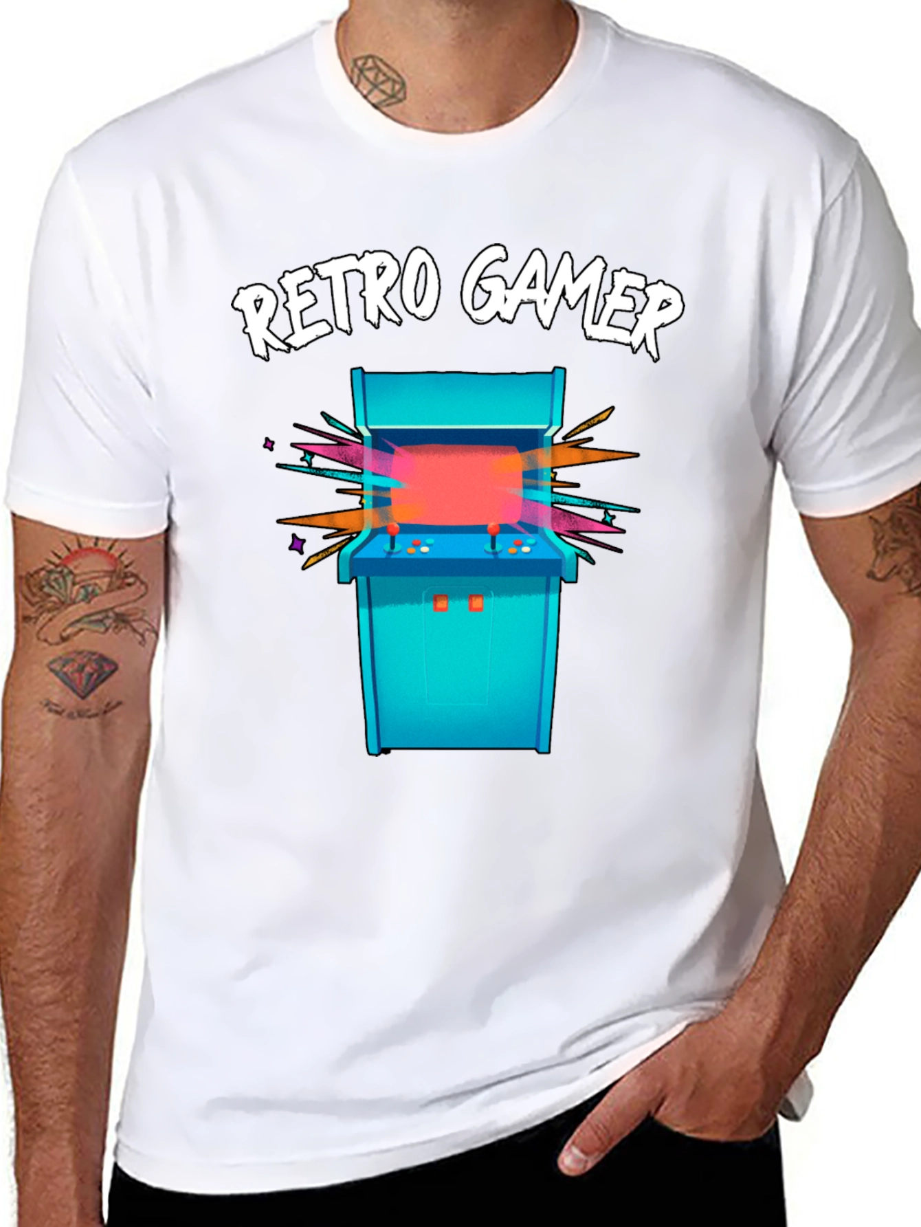 Retro Gamer Arcade T-Shirt - Black