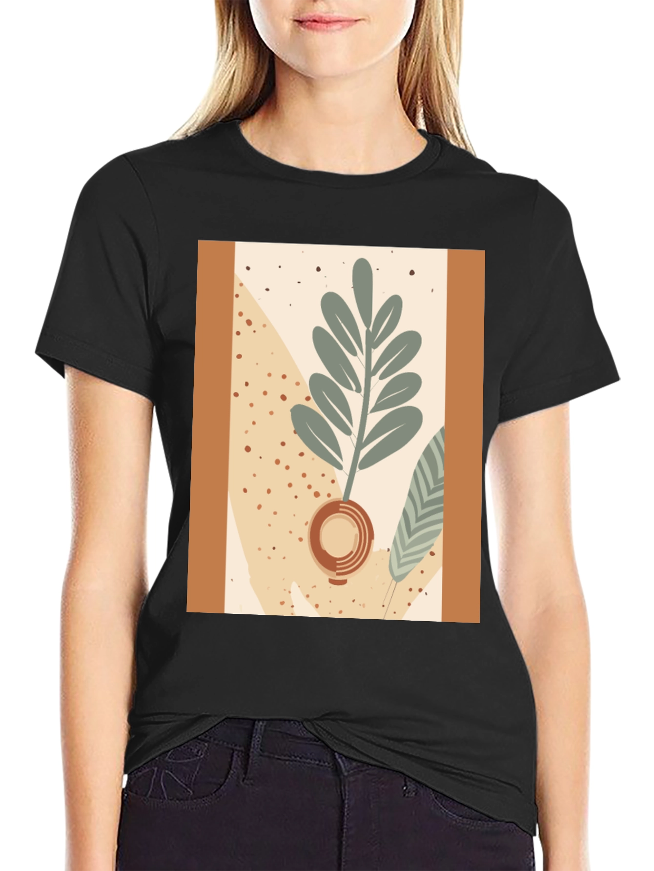 Modern Abstract Botanical T-Shirt