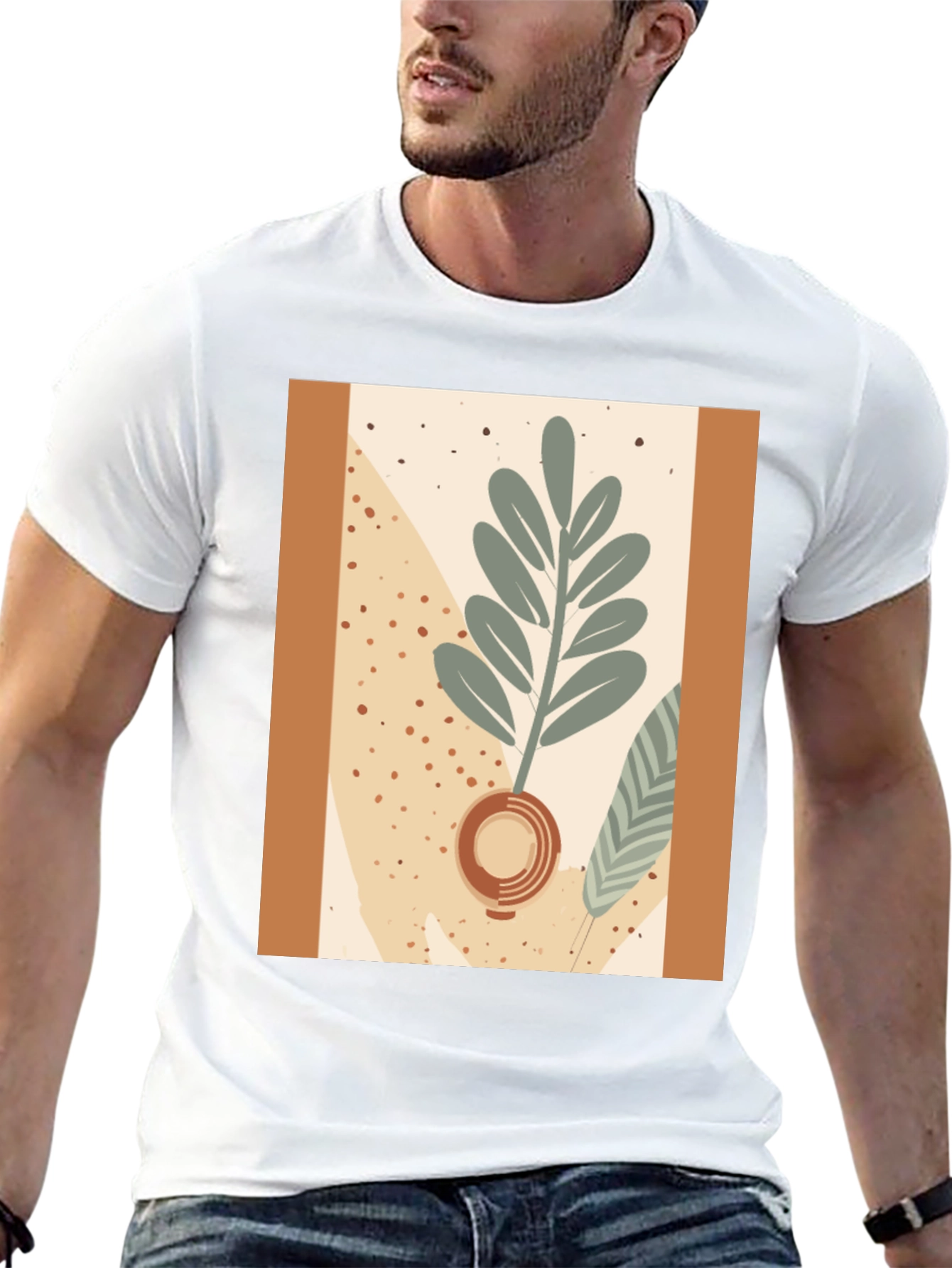 Modern Abstract Botanical T-Shirt