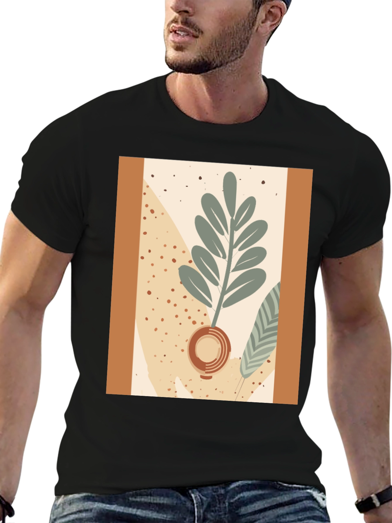 Modern Abstract Botanical T-Shirt