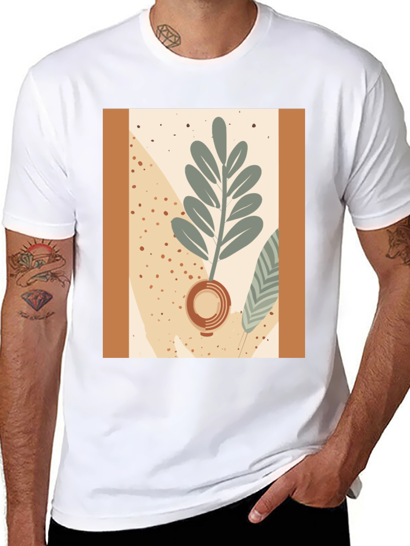 Modern Abstract Botanical T-Shirt