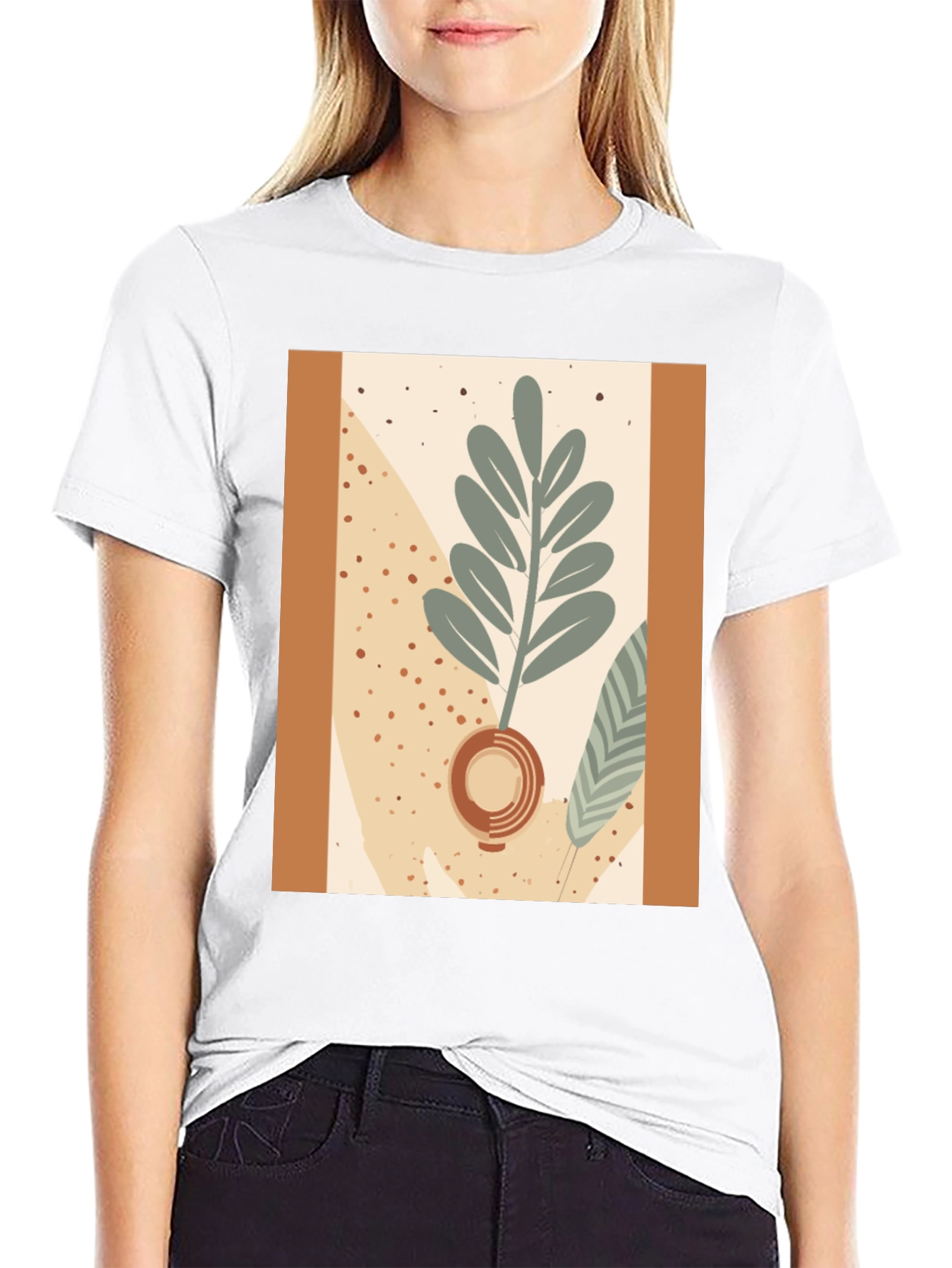 Modern Abstract Botanical T-Shirt