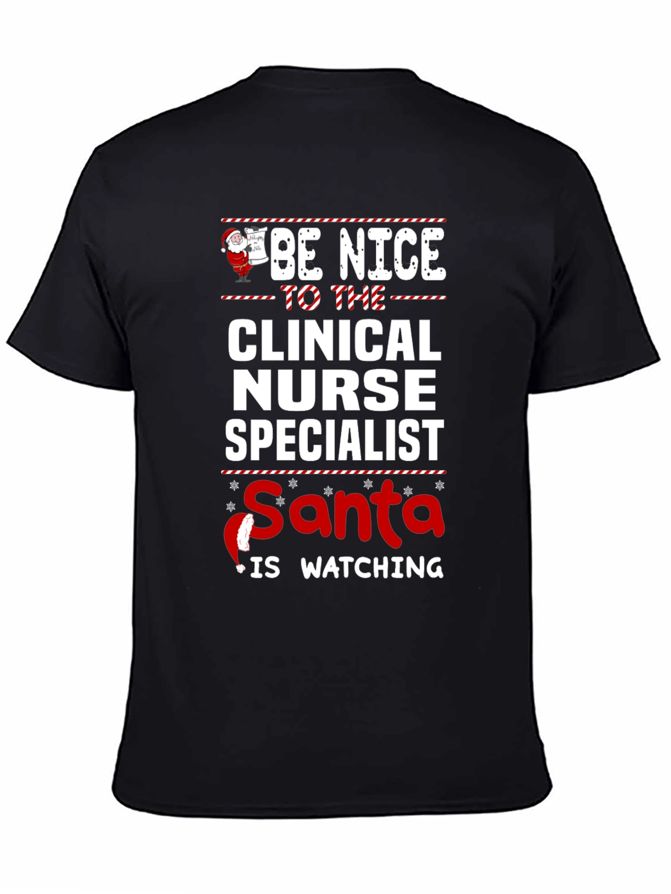 Clinical Nurse Specialist Santa Watching T-Shirt