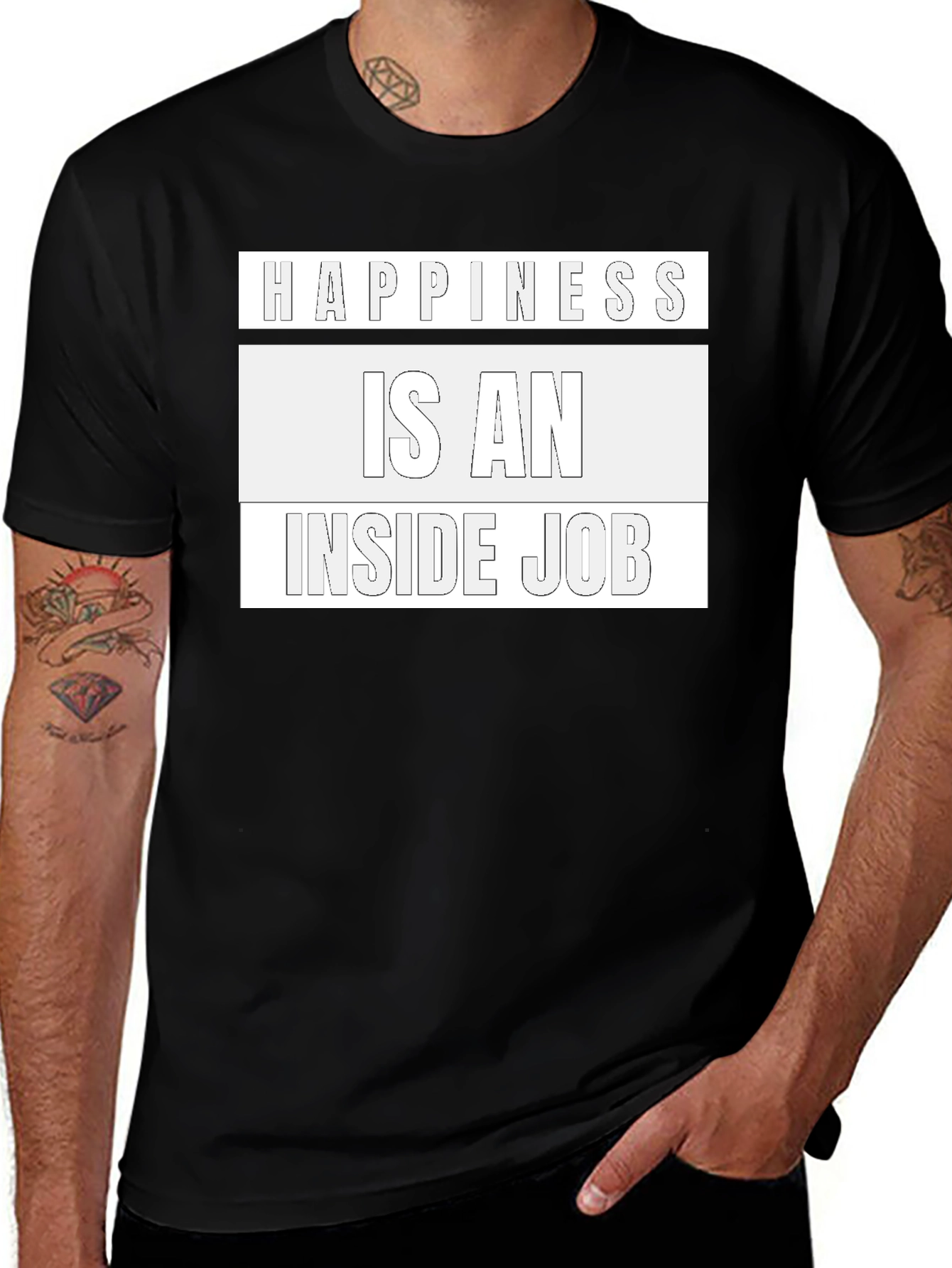Happiness Inside Job Graphic Tee