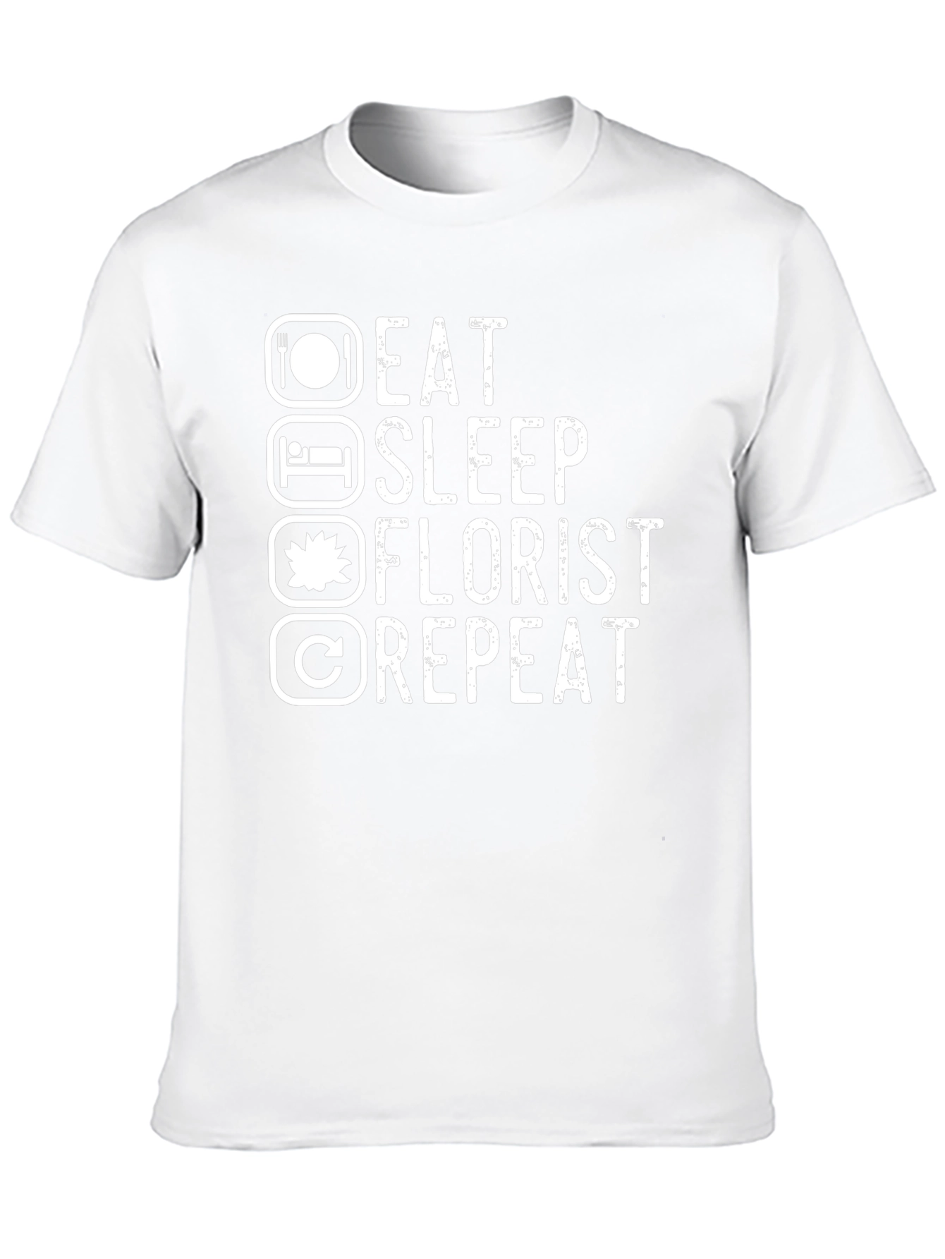 Eat Sleep Florist Repeat Black T-Shirt