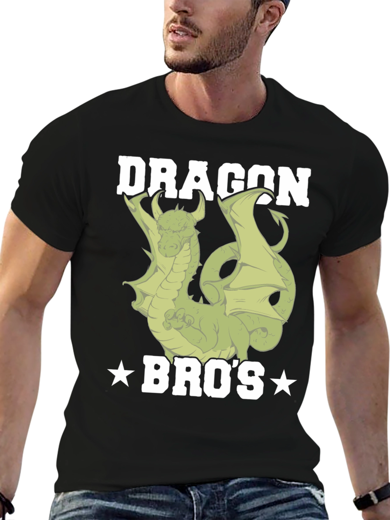 Dragon Bros Graphic Tee - Cool Dragon Design