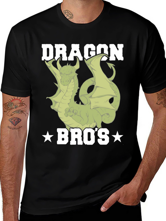 Dragon Bros Graphic Tee - Cool Dragon Design