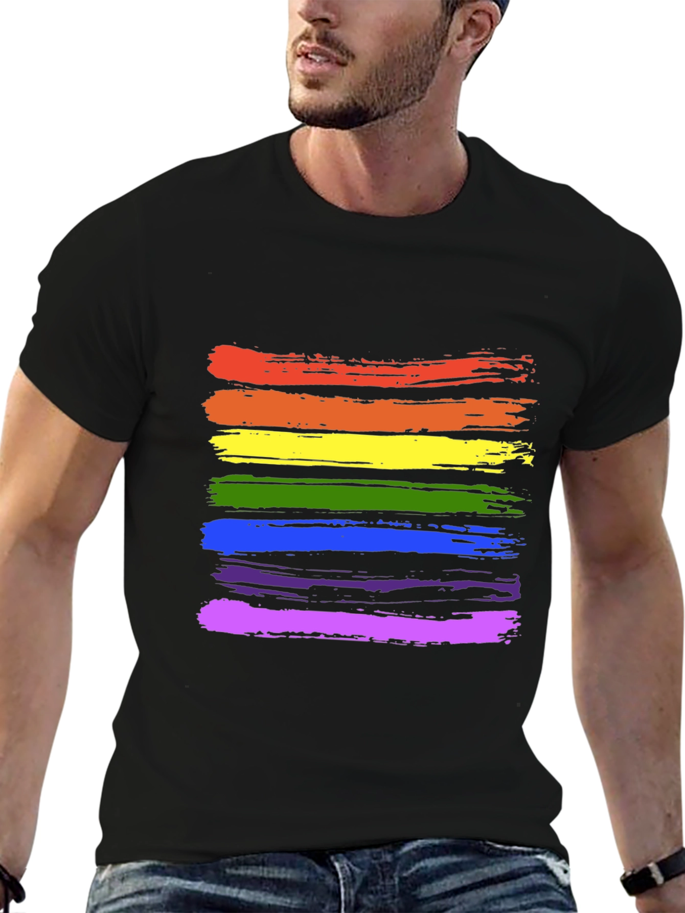 Rainbow Pride Brushstroke T-Shirt