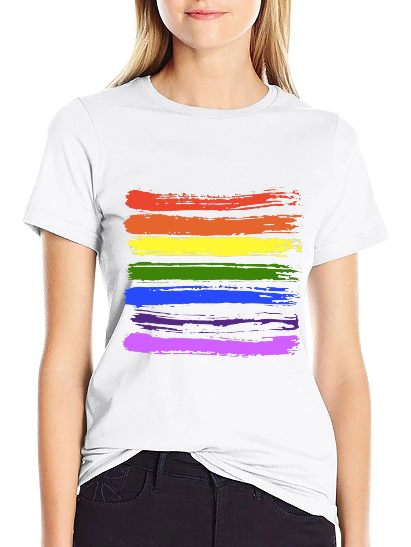 Rainbow Pride Brushstroke T-Shirt