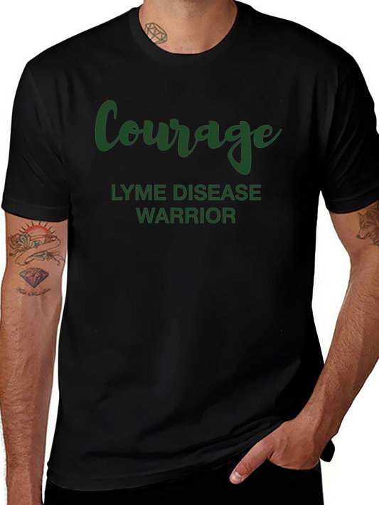 Courage Lyme Disease Warrior Black T-Shirt