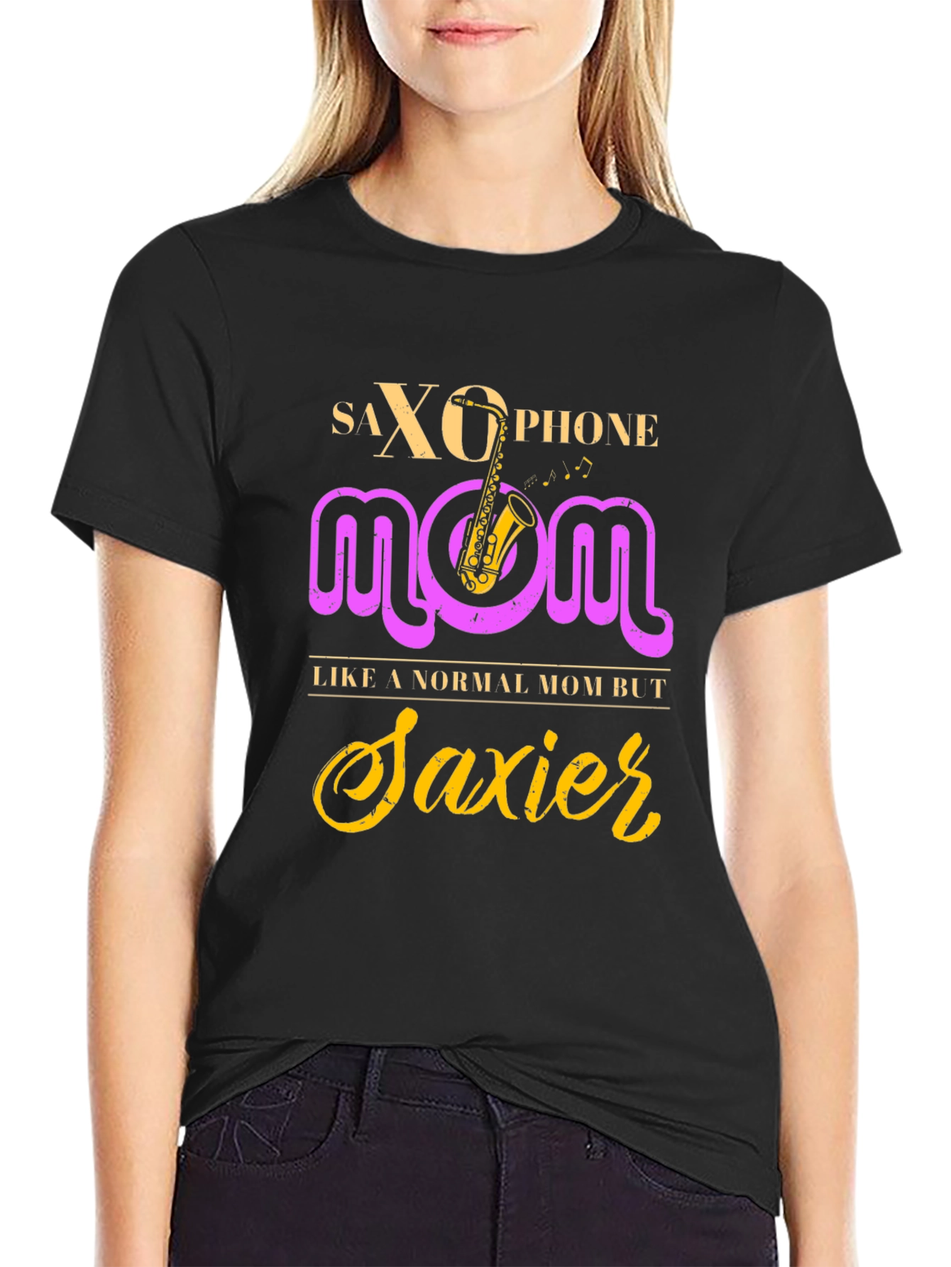 Saxophone Mom Graphic T-Shirt - Musicians Apparel