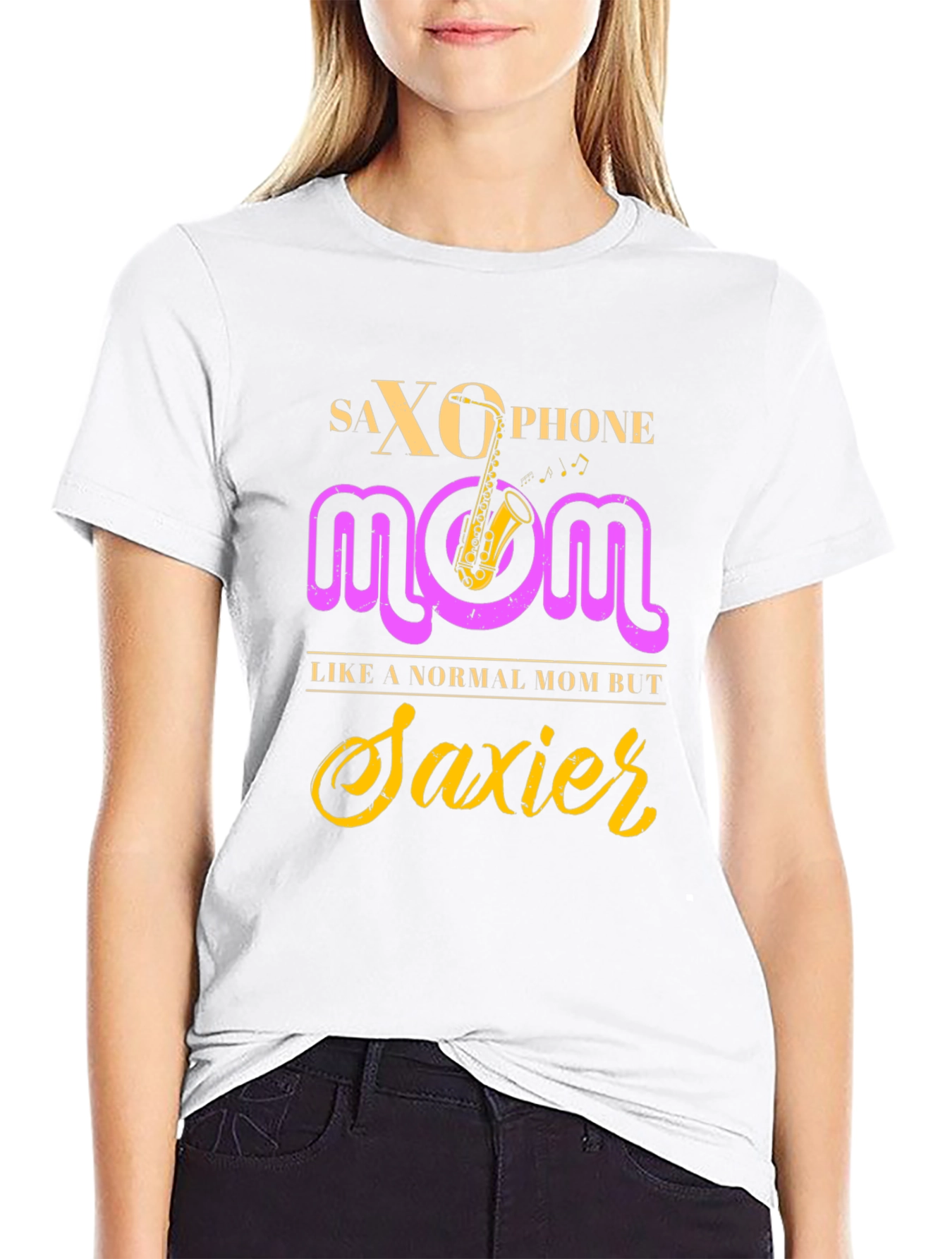 Saxophone Mom Graphic T-Shirt - Musicians Apparel